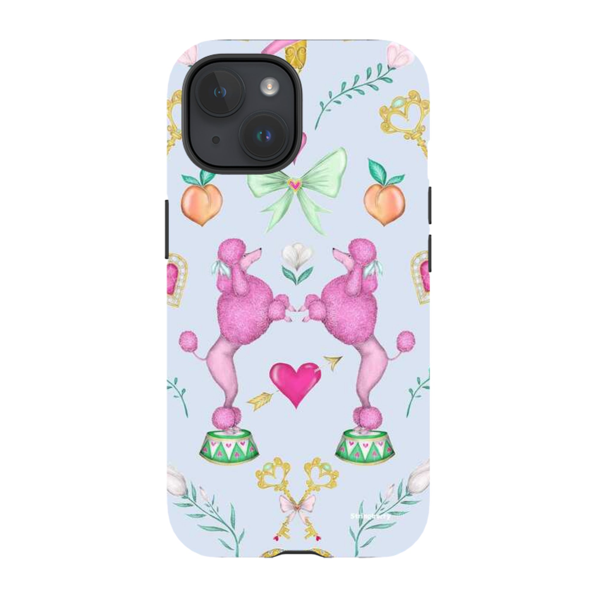 iPhone MagSafe Tough Case - Pink Poodle Parlour Powder By Catherine Rowe