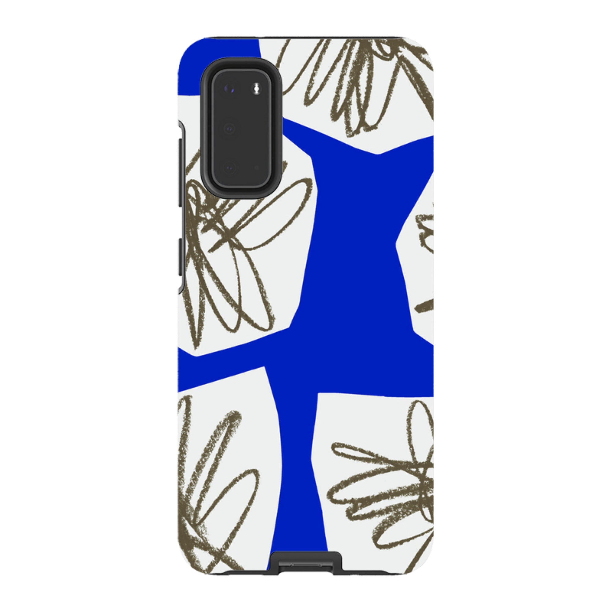 Samsung Tough Case - Blue Collage Flower By Kitty Joseph