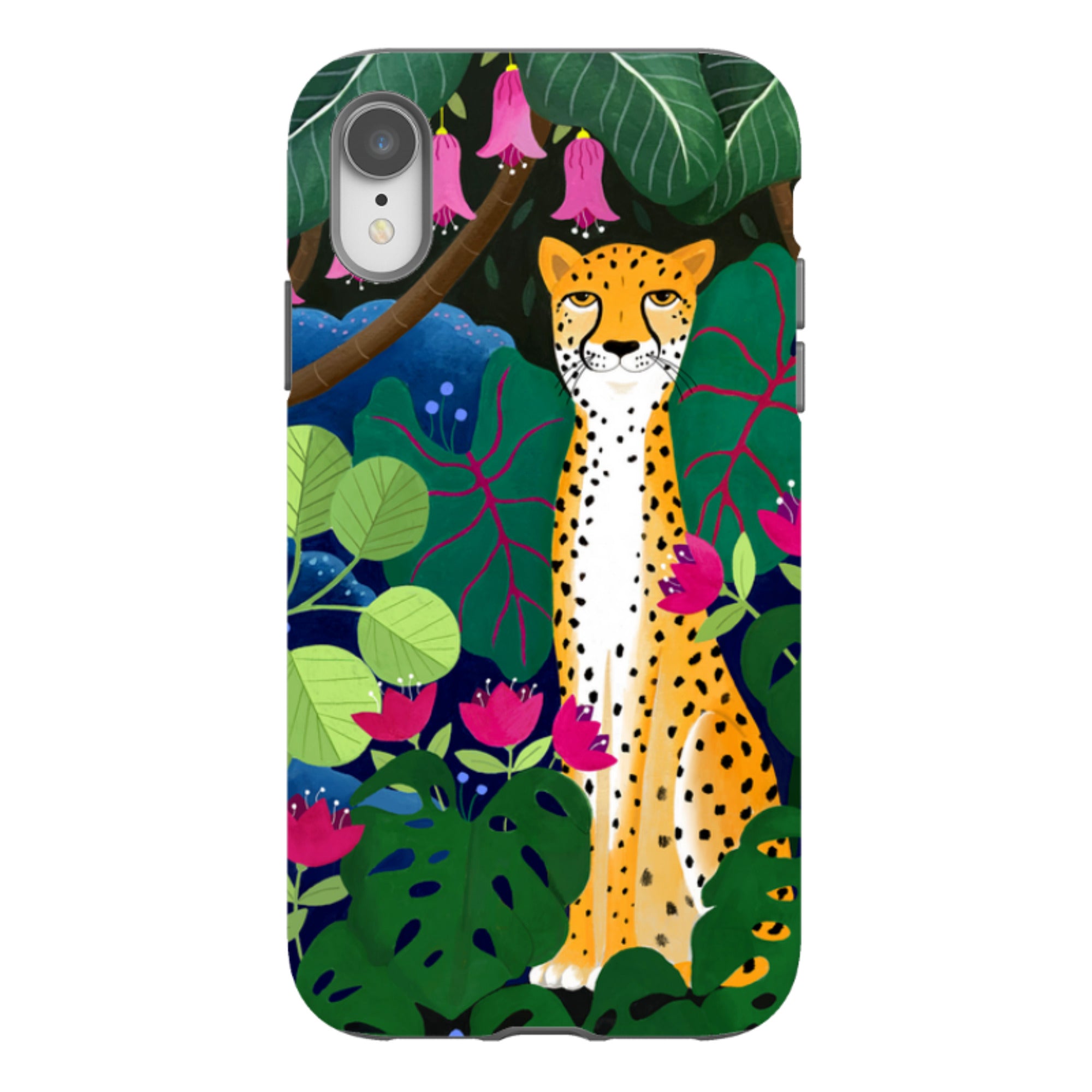 iPhone Tough Case - Cheetah And Monstera By Bex Parkin