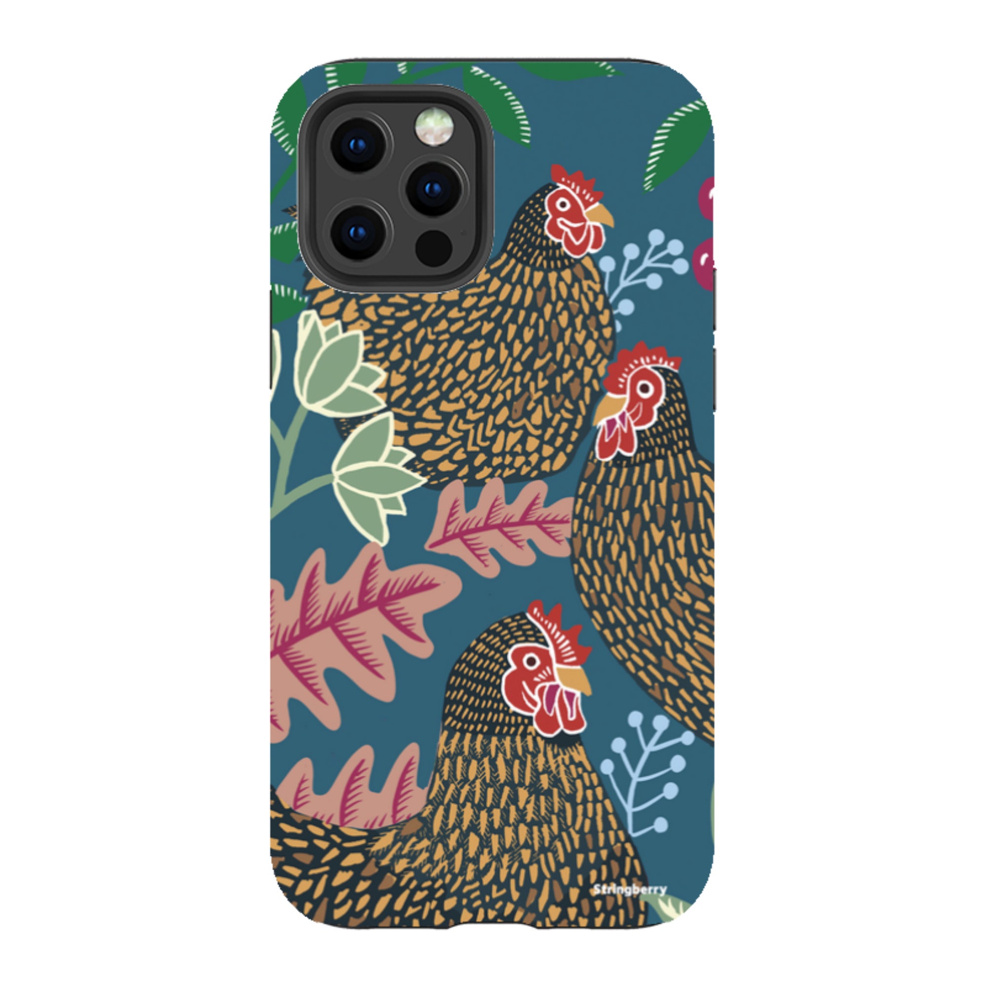 iPhone Tough Case - Three French Hens By Kate Heiss