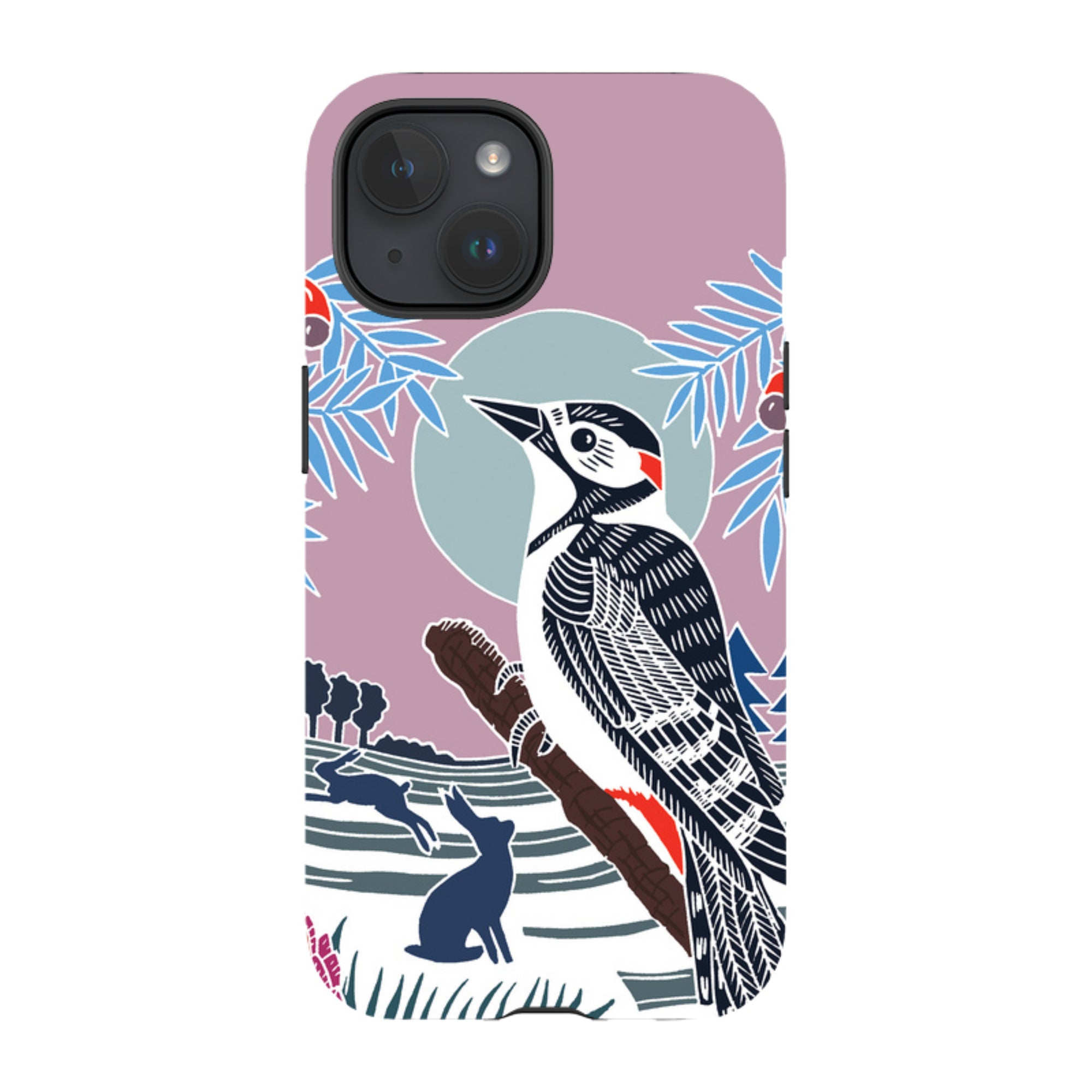 iPhone Tough Case - Woodpecker Pale By Kate Heiss