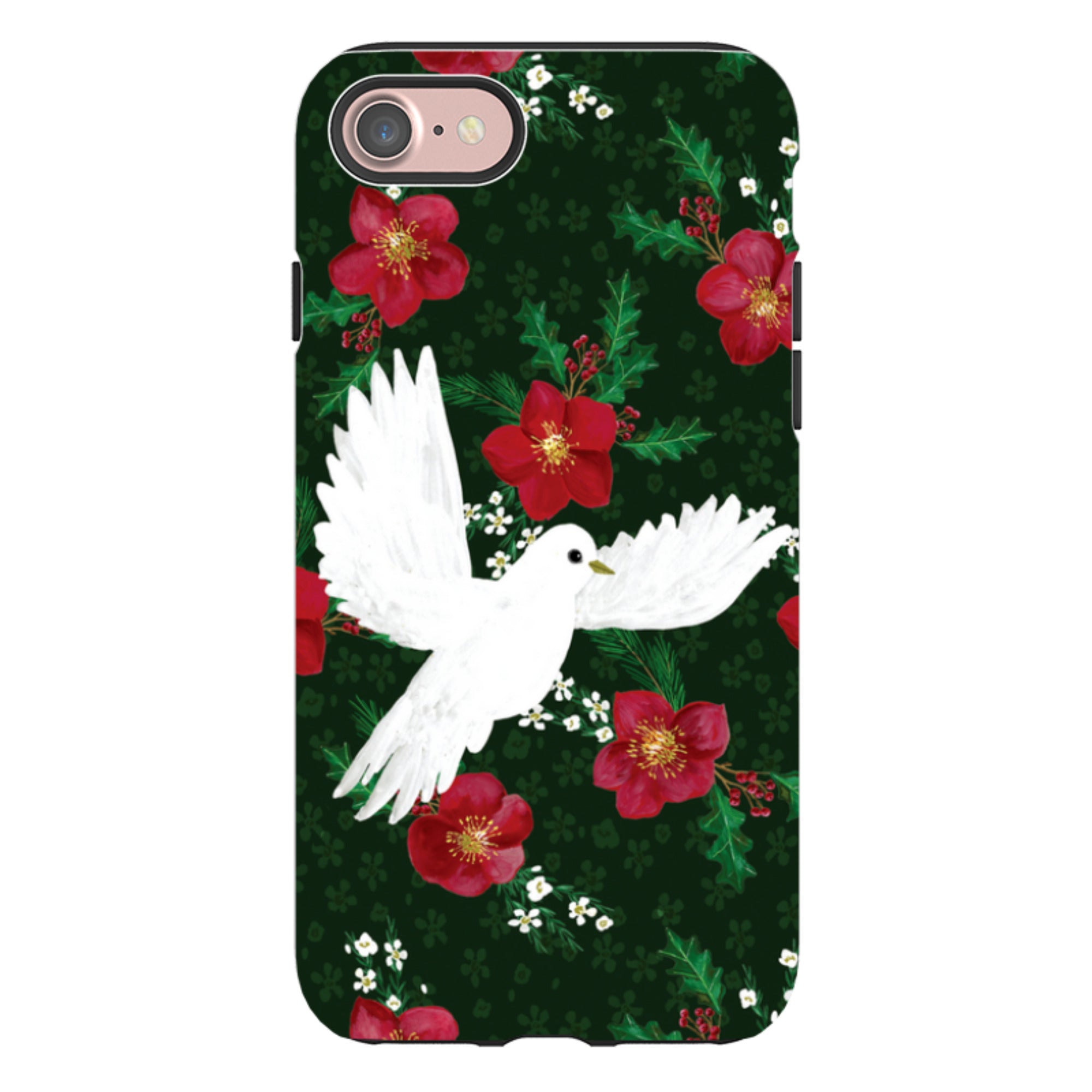 iPhone Tough Case - Dove and Floral By Abby Jacobs