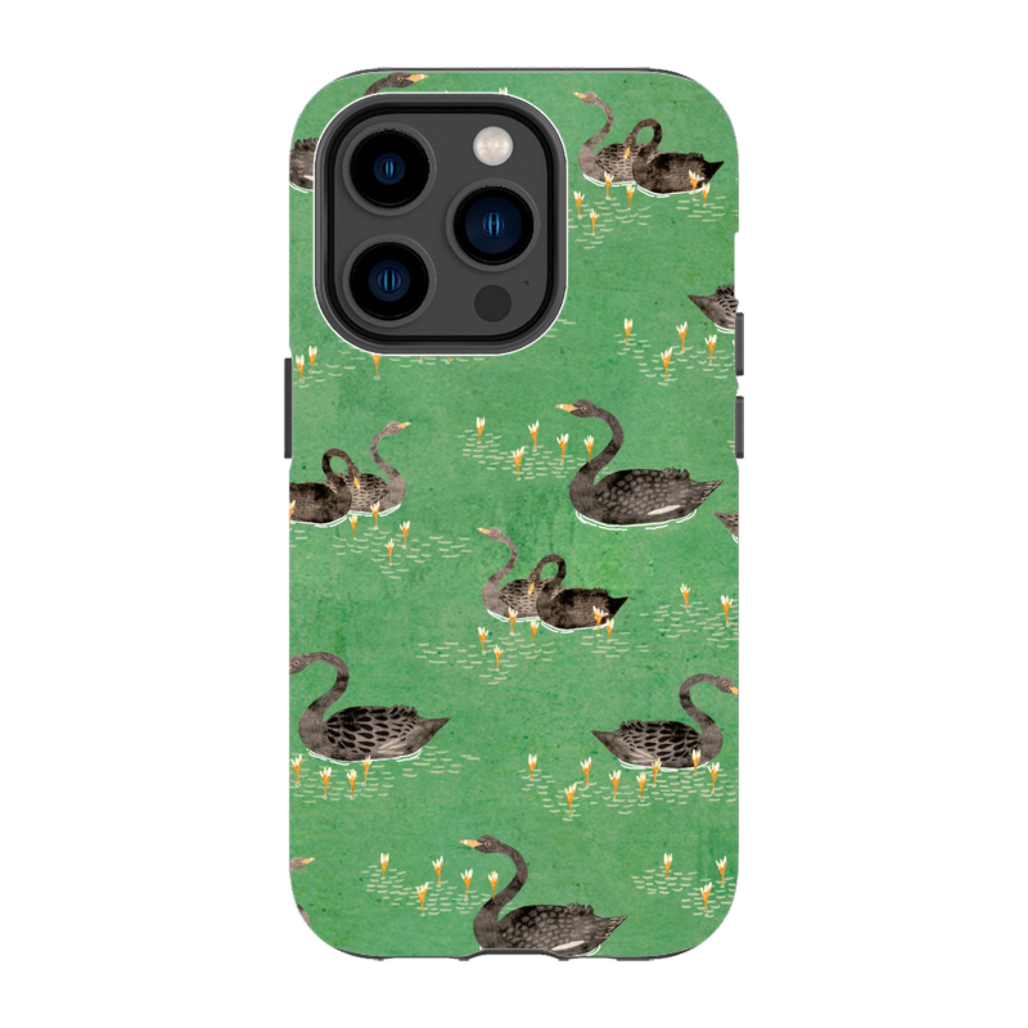 iPhone Tough Case - Swans Green By Katherine Quinn