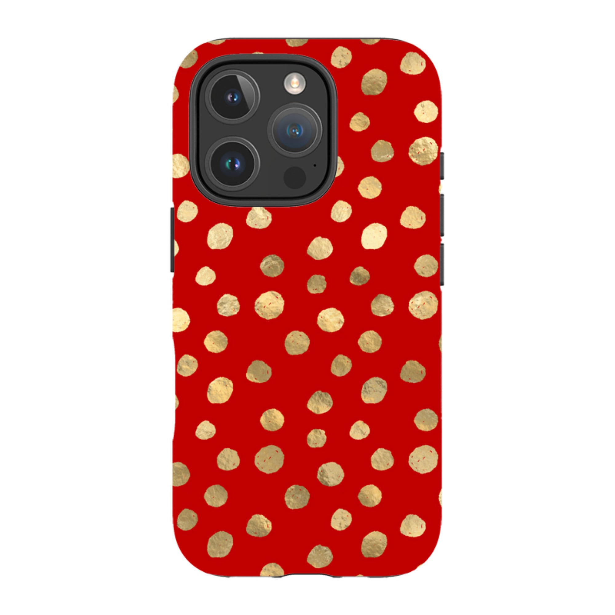 iPhone Tough Case - Burgundy and Gold Stars