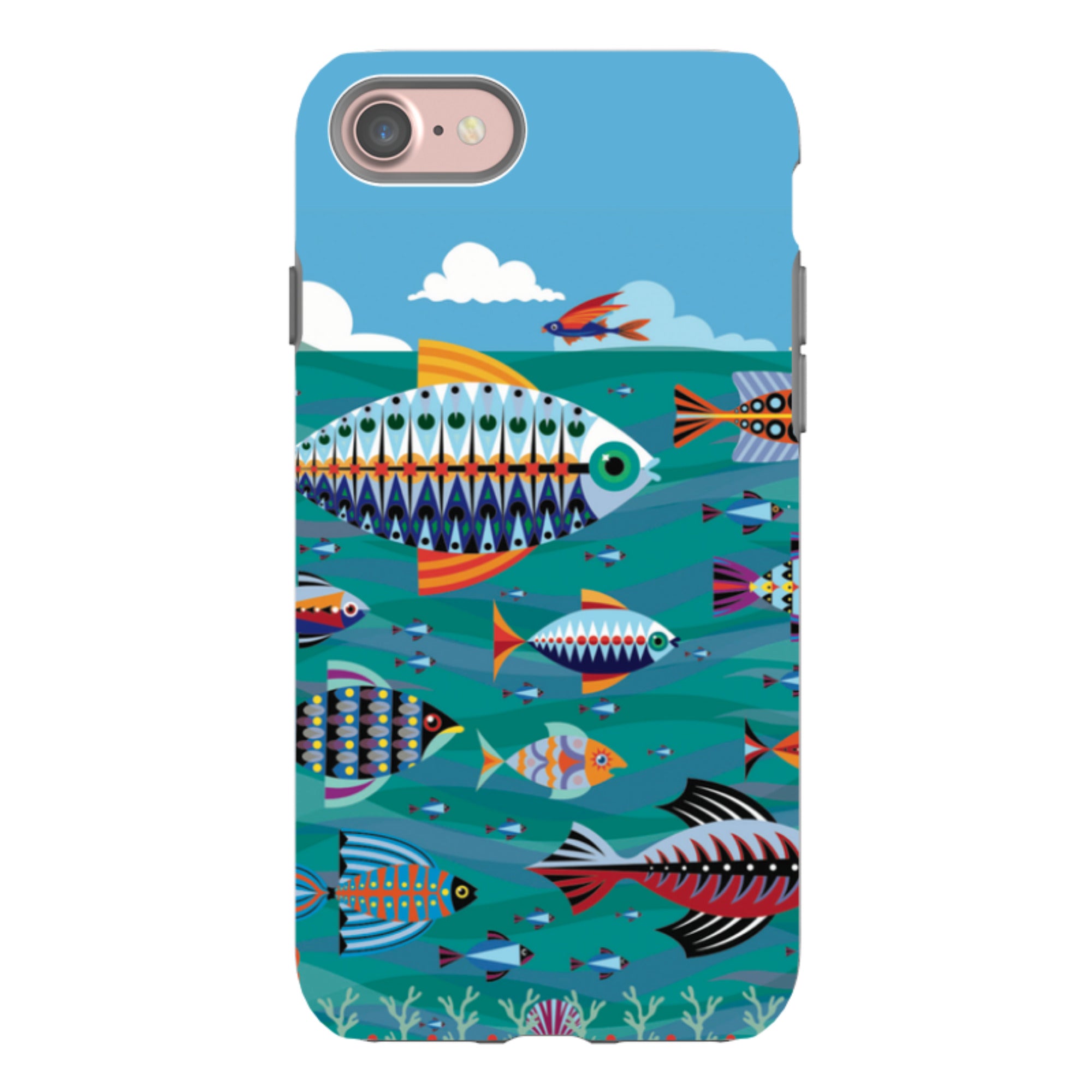 iPhone Tough Case - Fish By Patternistas