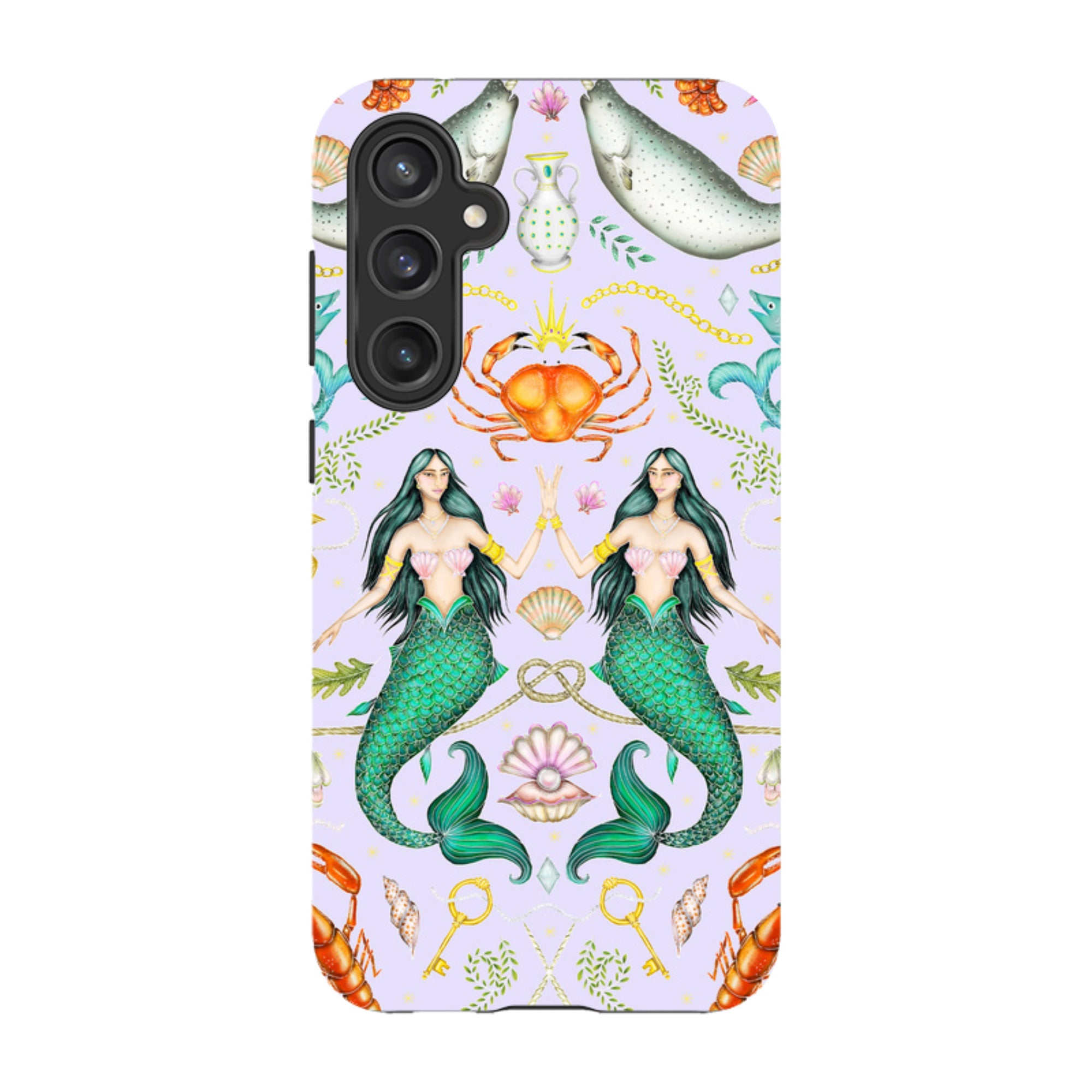 Samsung Tough Case - Tritons Treasure Lilac By Catherine Rowe