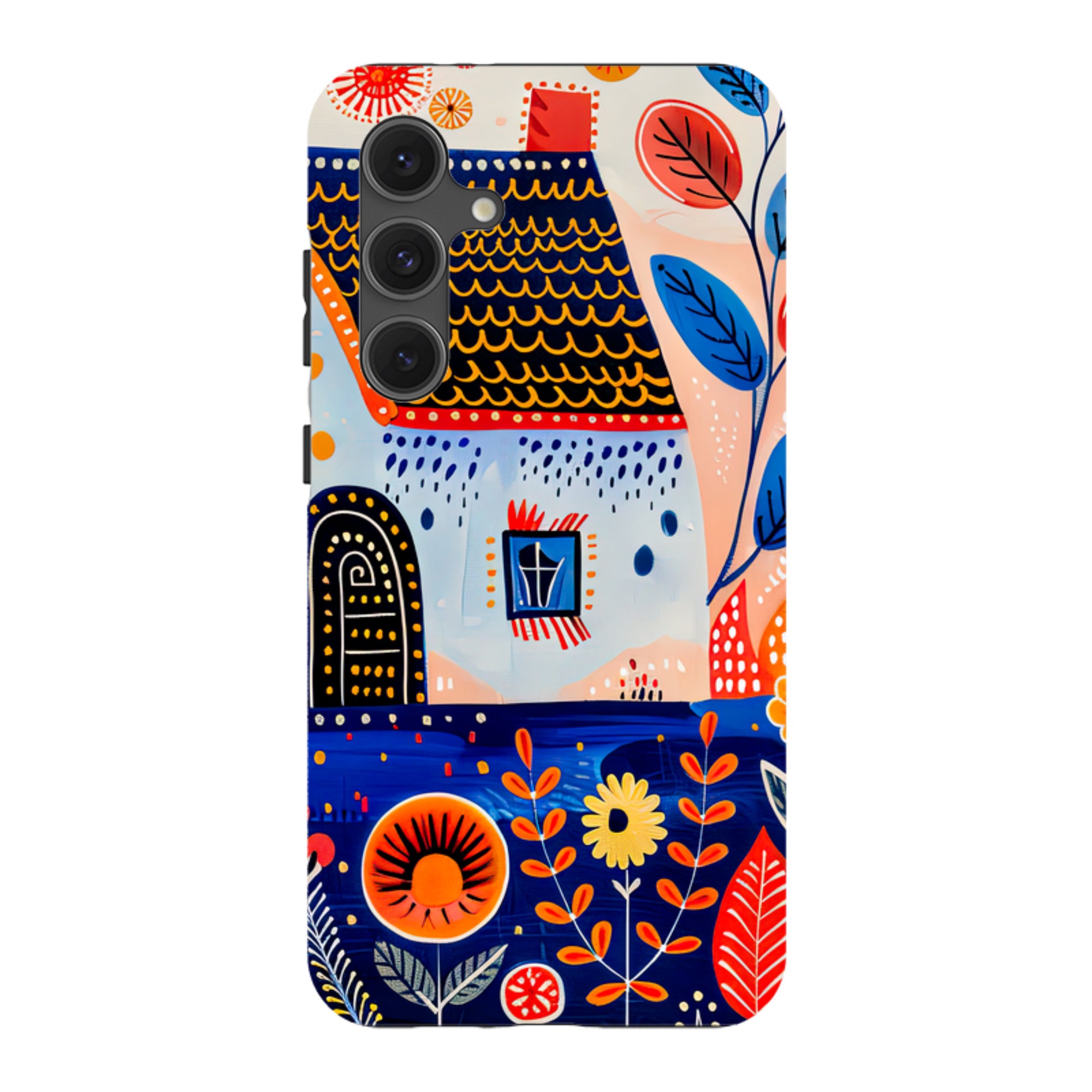Samsung Tough Case - Folk Art House VIII