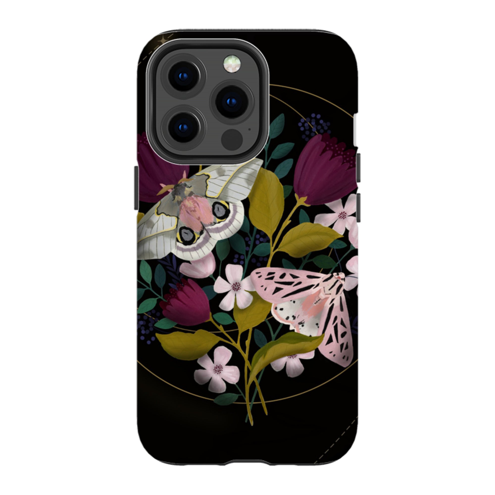 iPhone MagSafe Tough Case - Moon Moths By Bex Parkin
