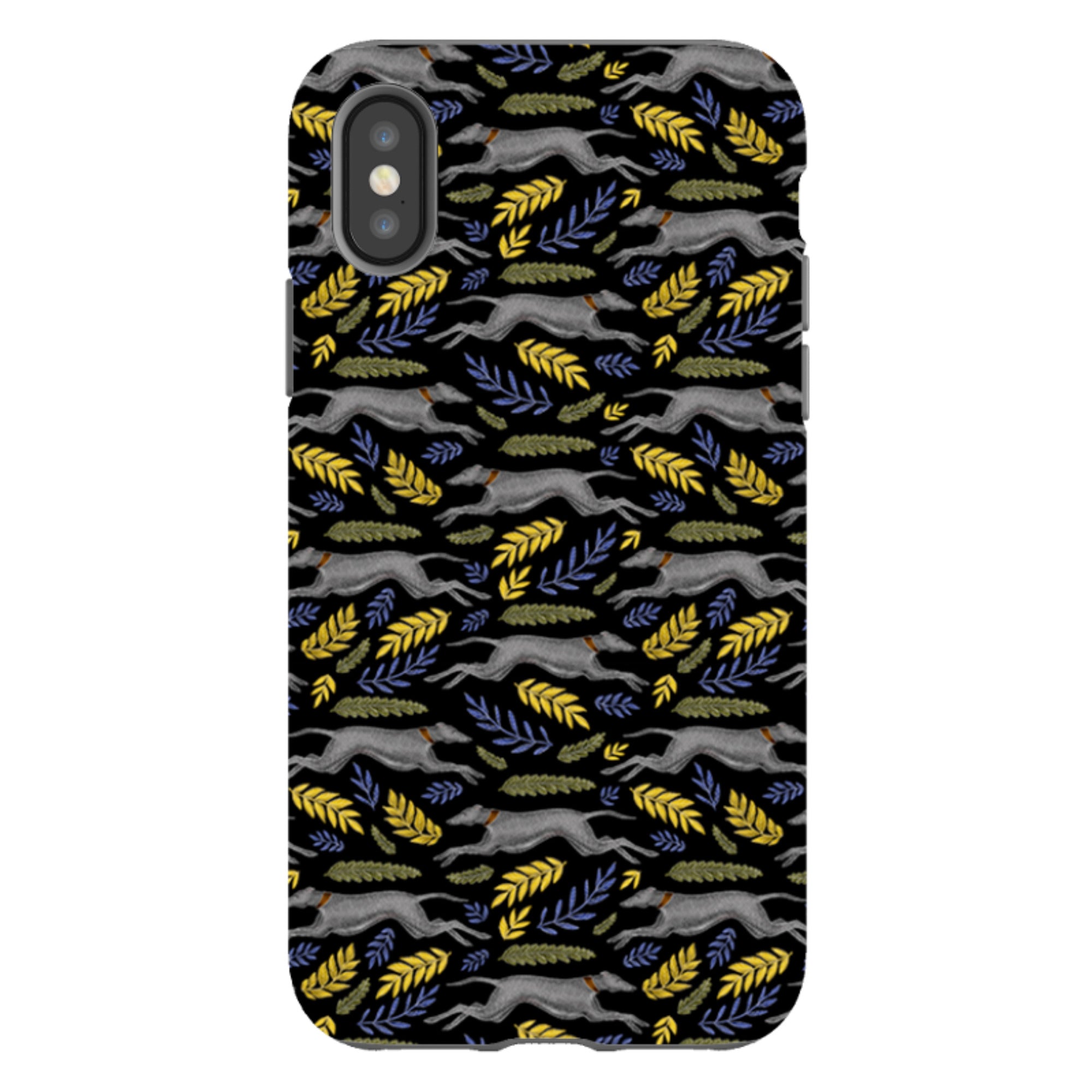 iPhone Tough Case - Greyhound Pattern By Catherine Rowe