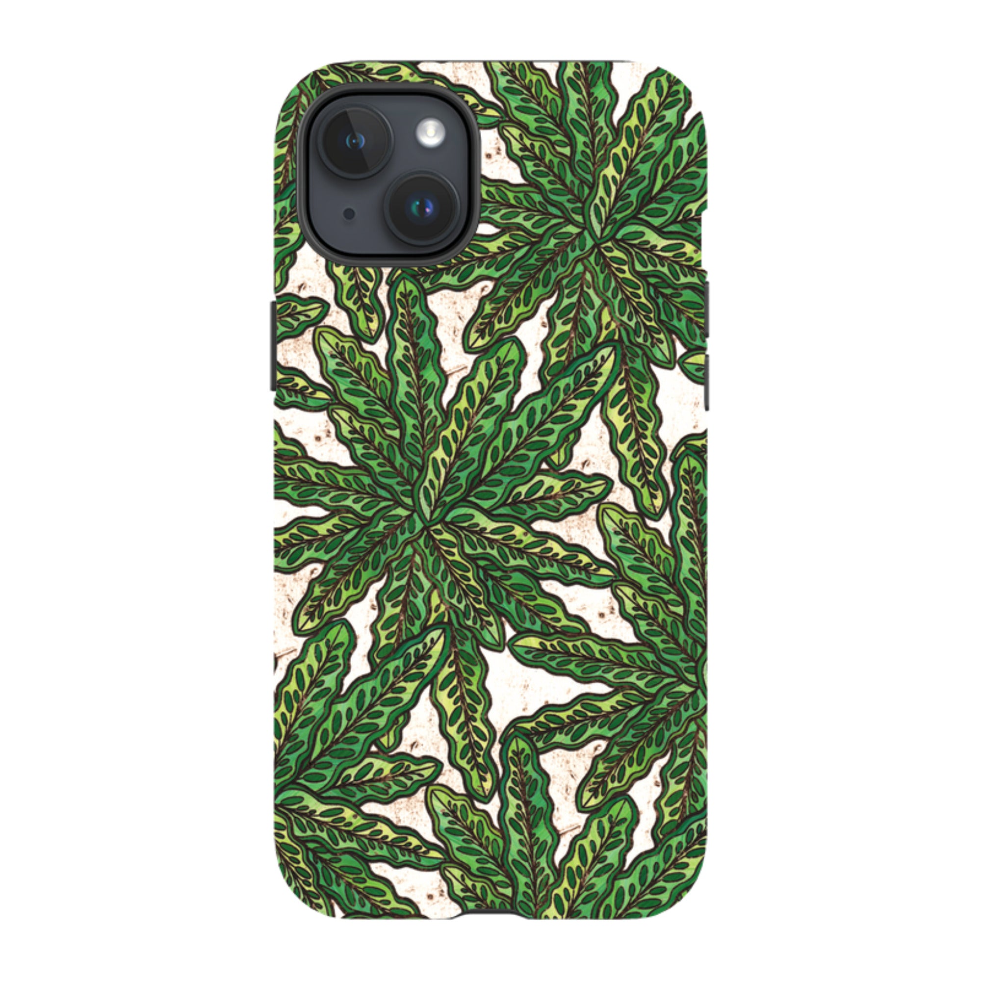 iPhone Tough Case - Green Floral By Amelia Bowman