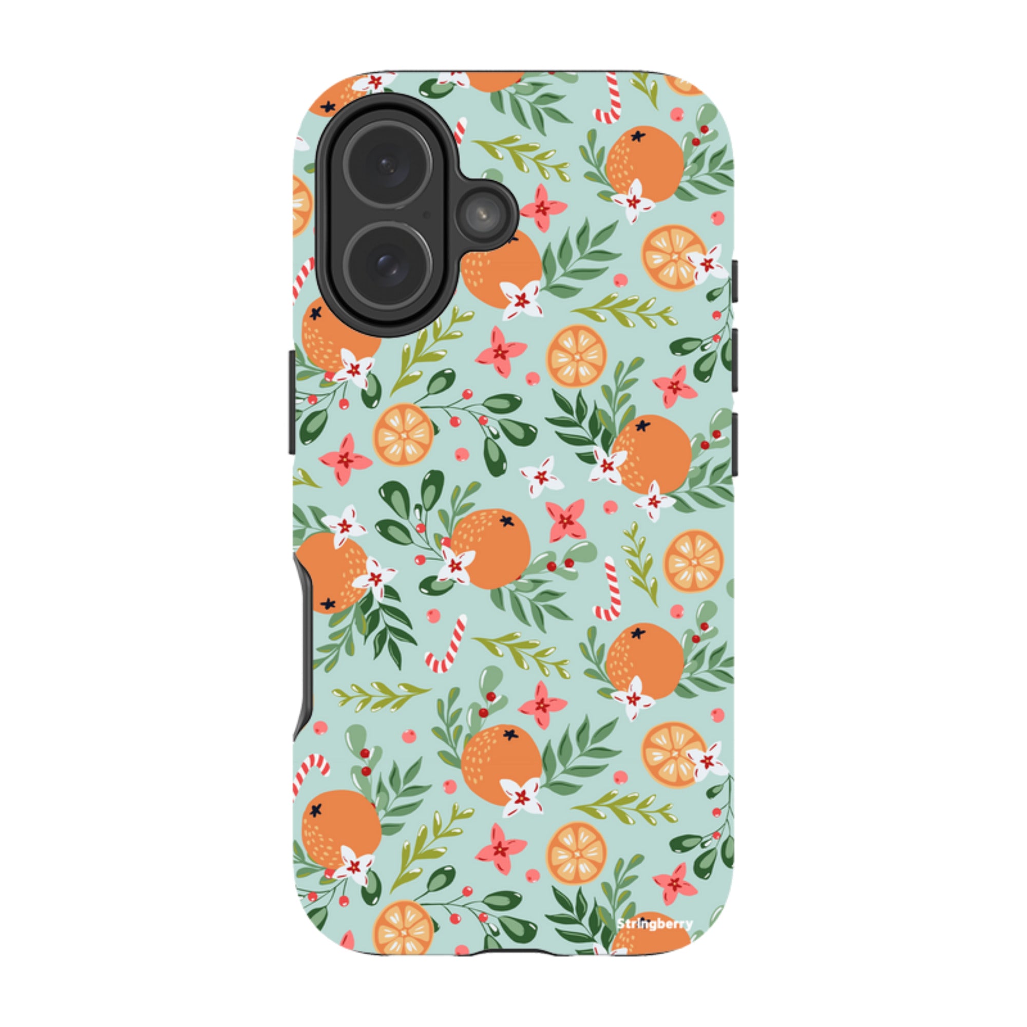 iPhone Tough Case - Oranges and Candy Canes