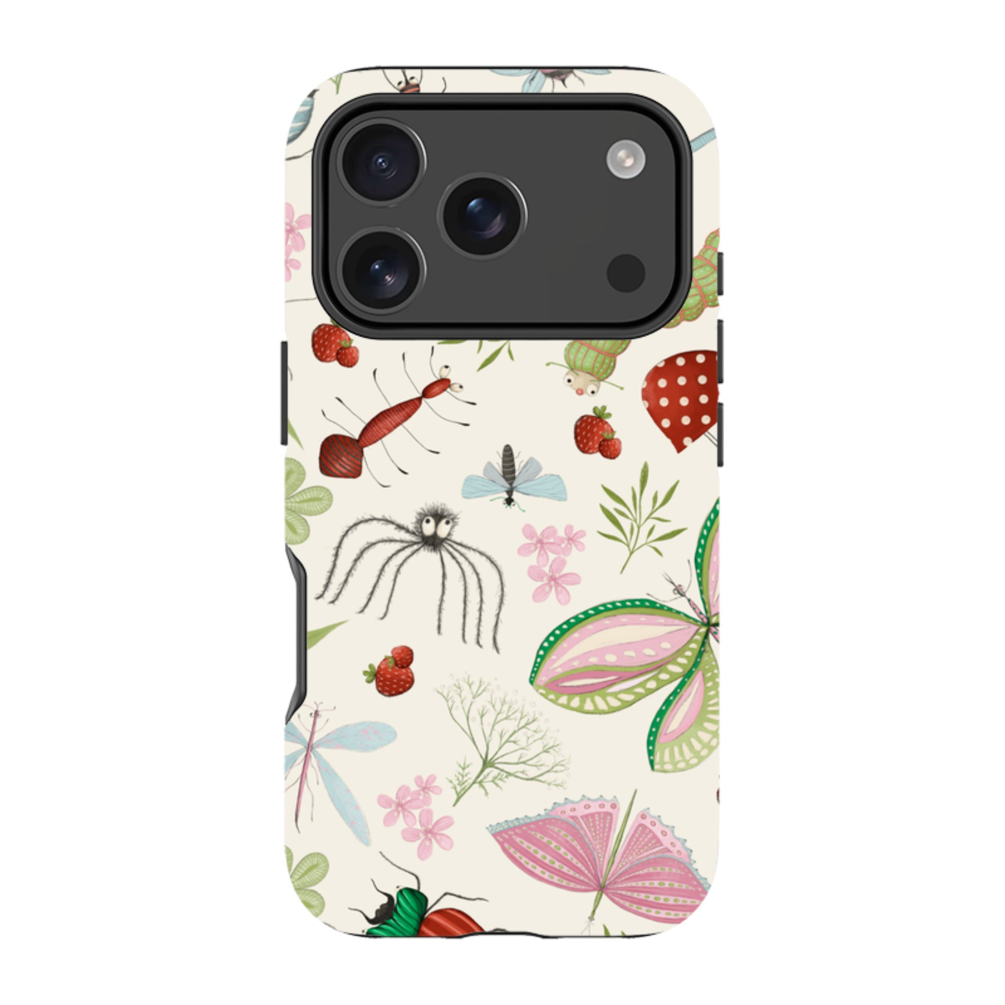 iPhone Tough Case - Insects Pattern By Maja Lindberg