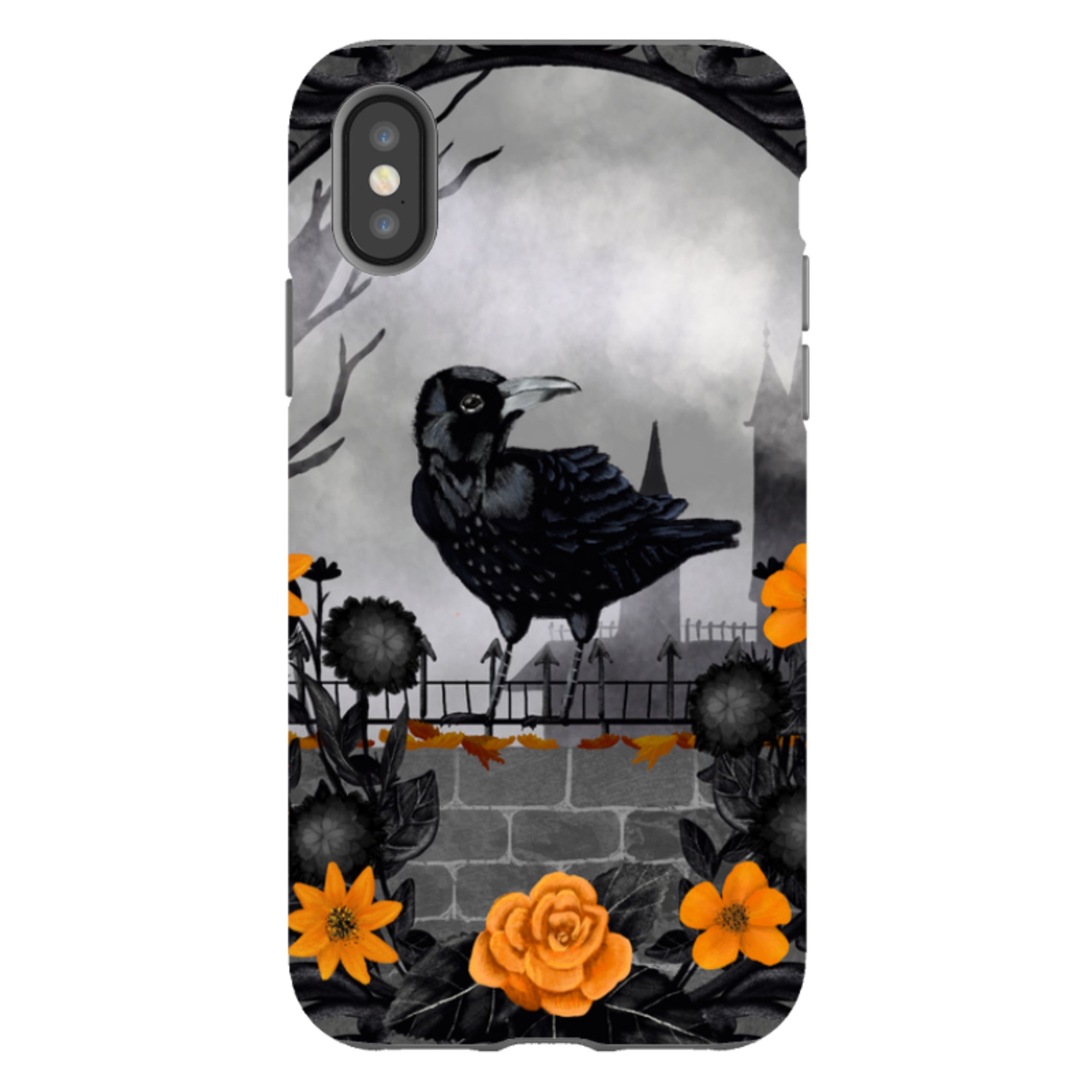 iPhone Tough Case - Gothic Crow By Abby Jacobs