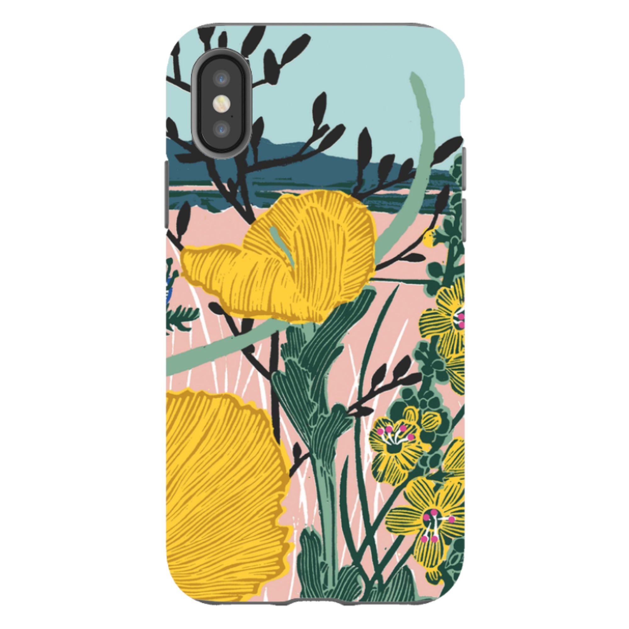 iPhone Tough Case - Yellow Poppies By Kate Heiss