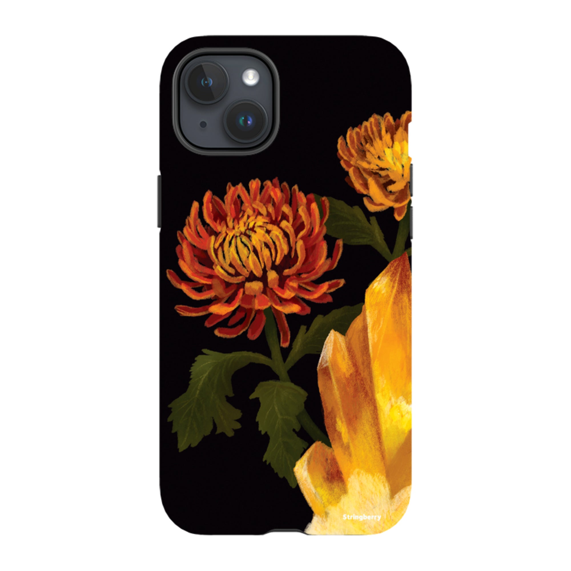 iPhone Tough Case - Chrysanthemum Citrine By Anna Stead