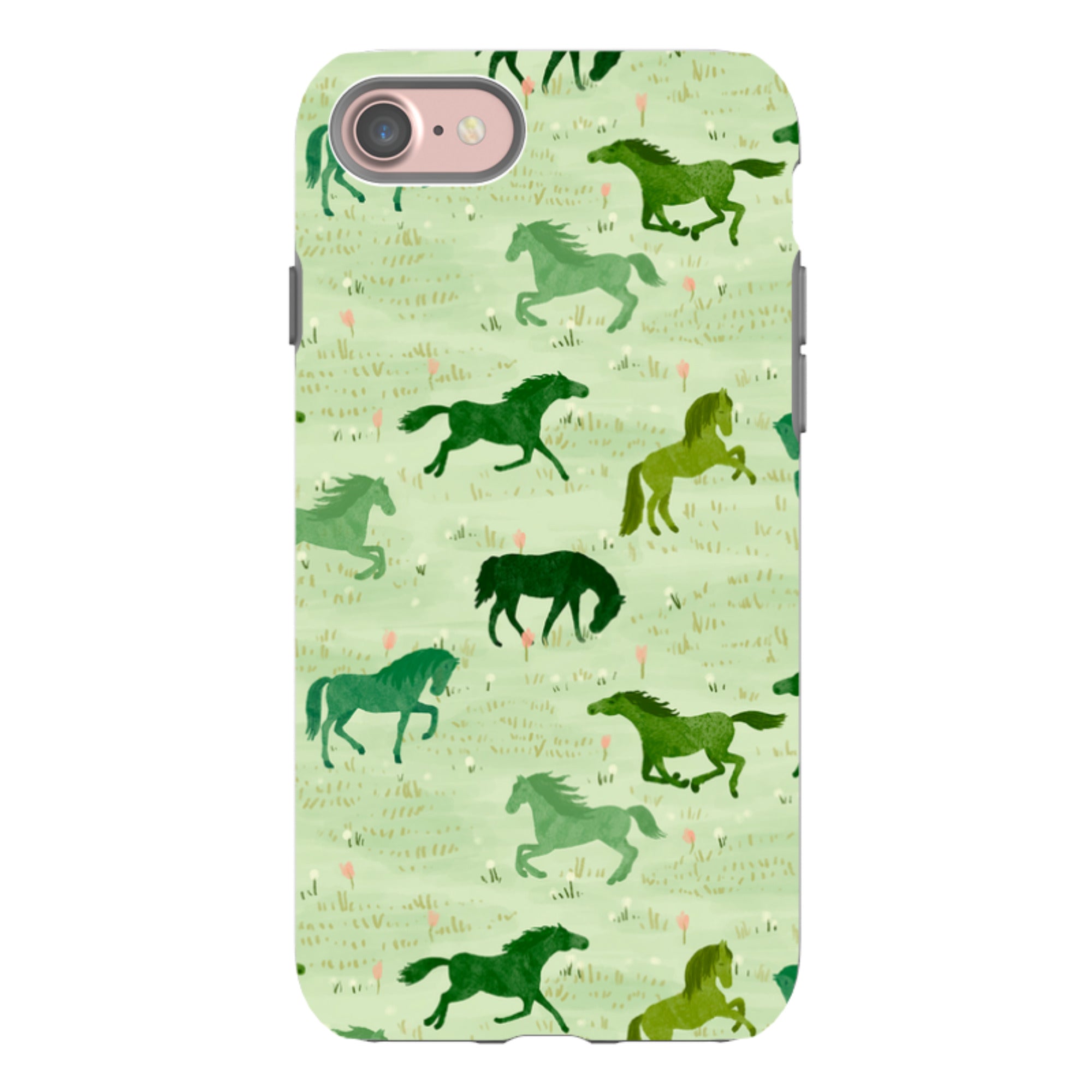 iPhone Tough Case - Wild Horses Meadow By Katherine Quinn