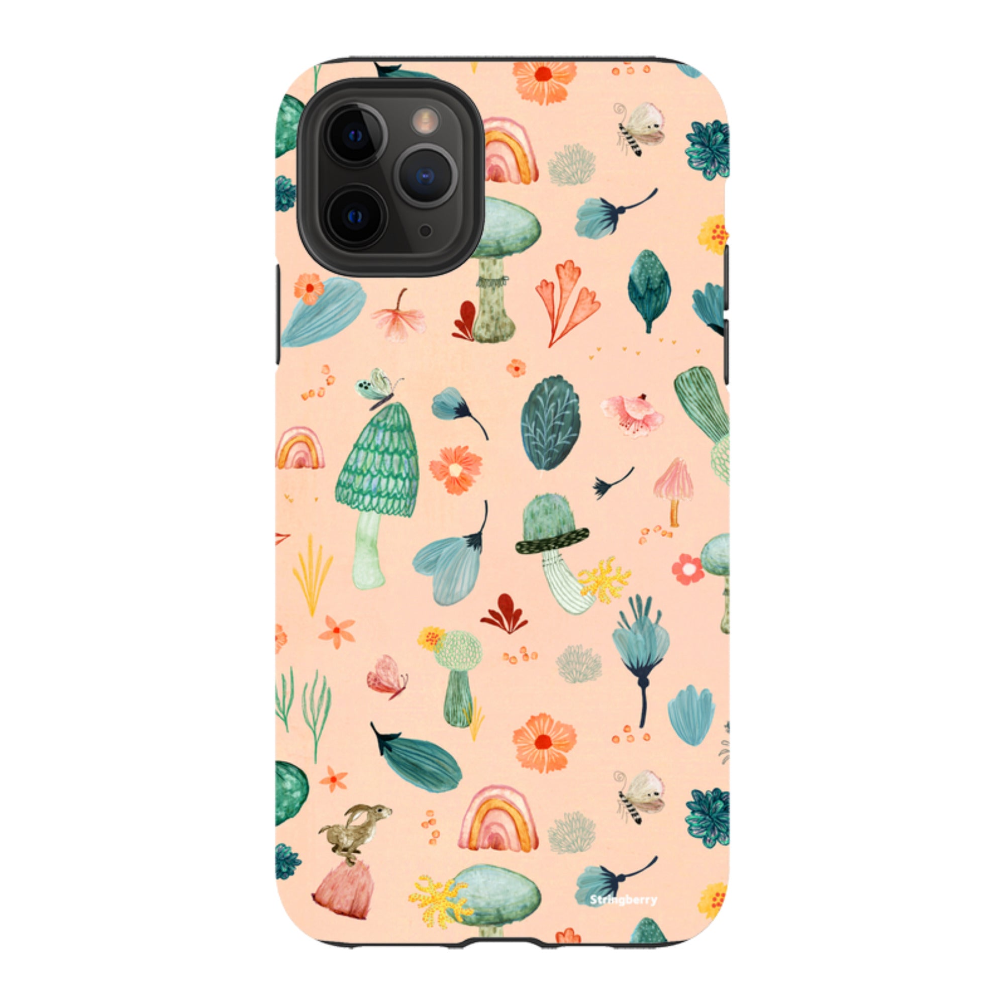 iPhone Tough Case - Mushroom World Pink By Katherine Quinn