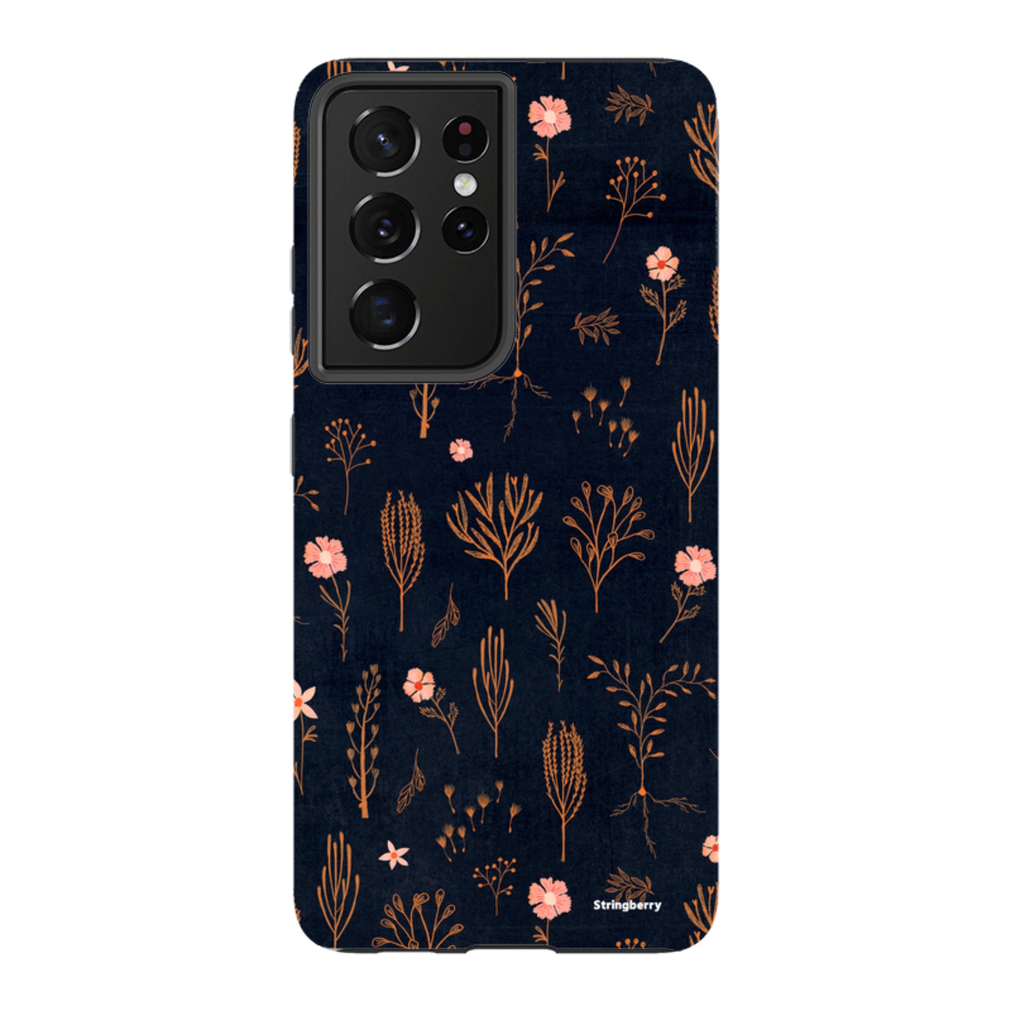 Samsung Tough Case - Floral Light Orange And Pink By Katherine Quinn