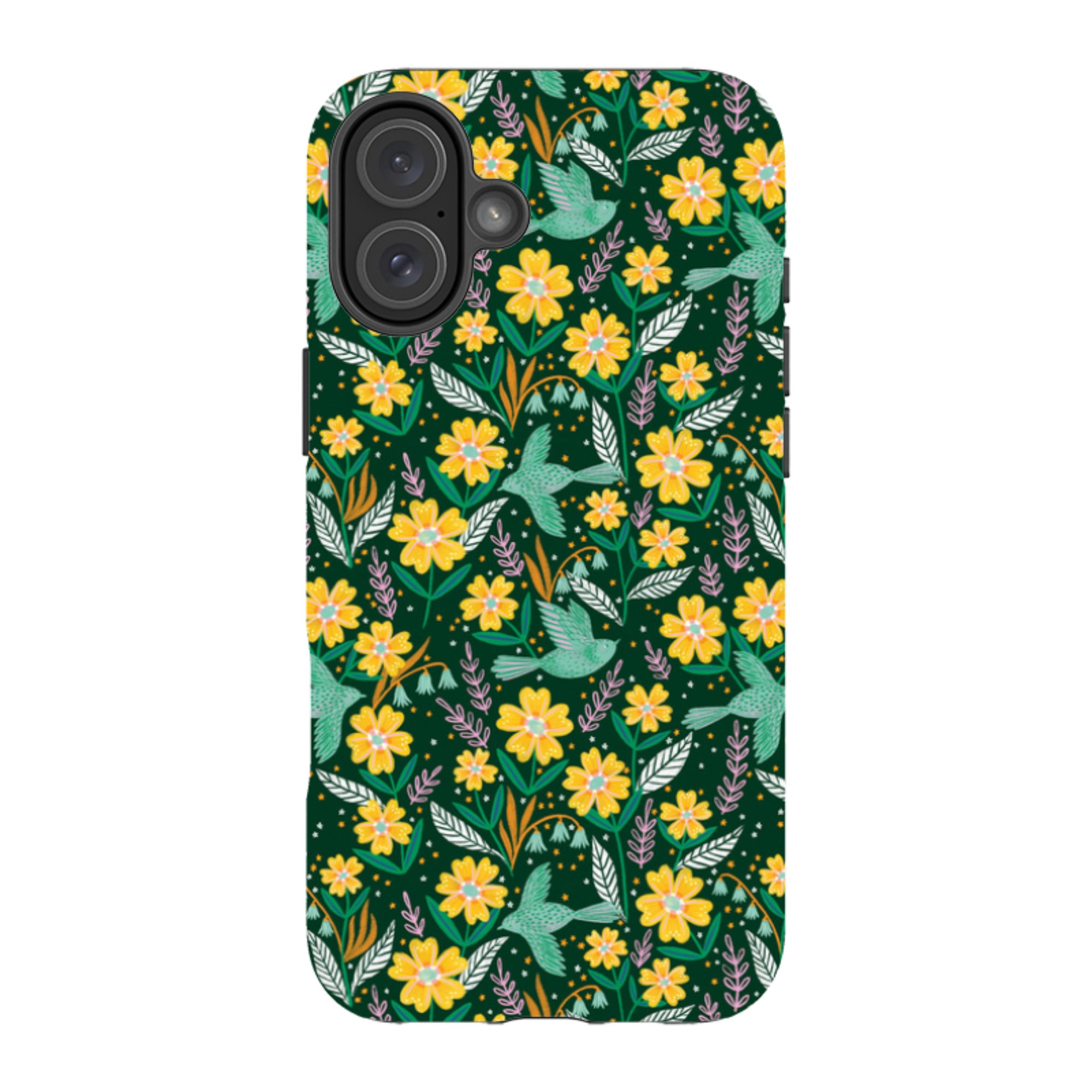 iPhone Tough Case - Sweet Birds Green By Lee Foster Wilson