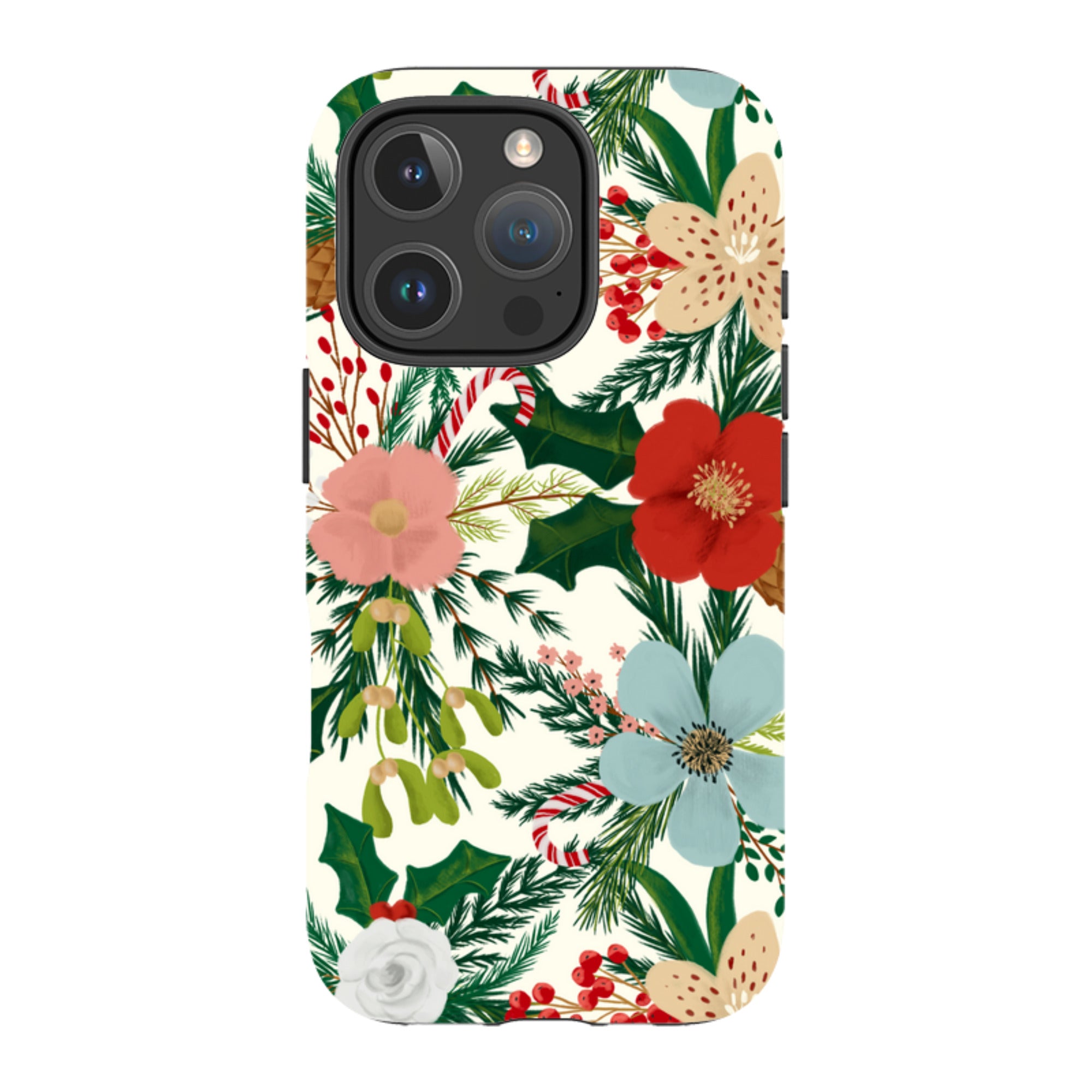 iPhone MagSafe Tough Case - Christmas Florals By Abby Jacobs