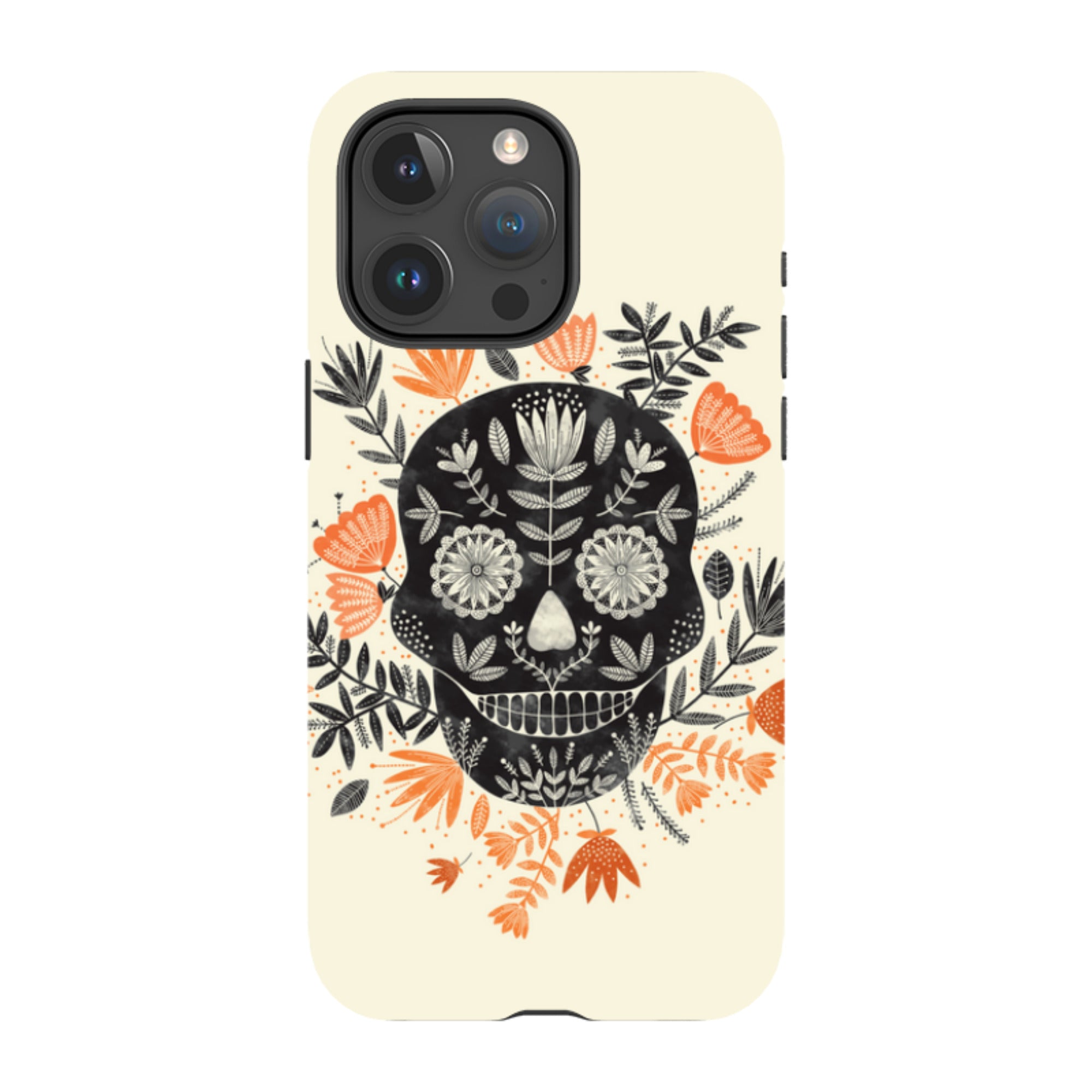 iPhone MagSafe Tough Case -  Sugar Skull Cream By Jade Mosinski