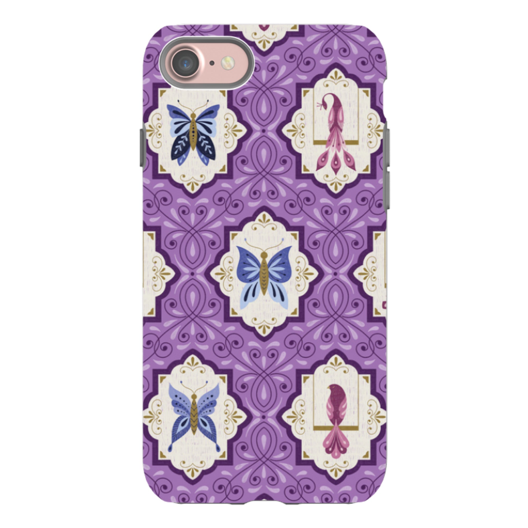 iPhone Tough Case - Wingframes Med Purple By Jenny Zemanek