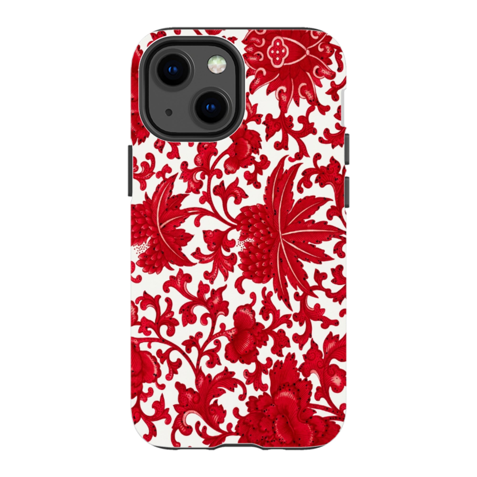 iPhone Tough Case - Red Chinoiserie Floral