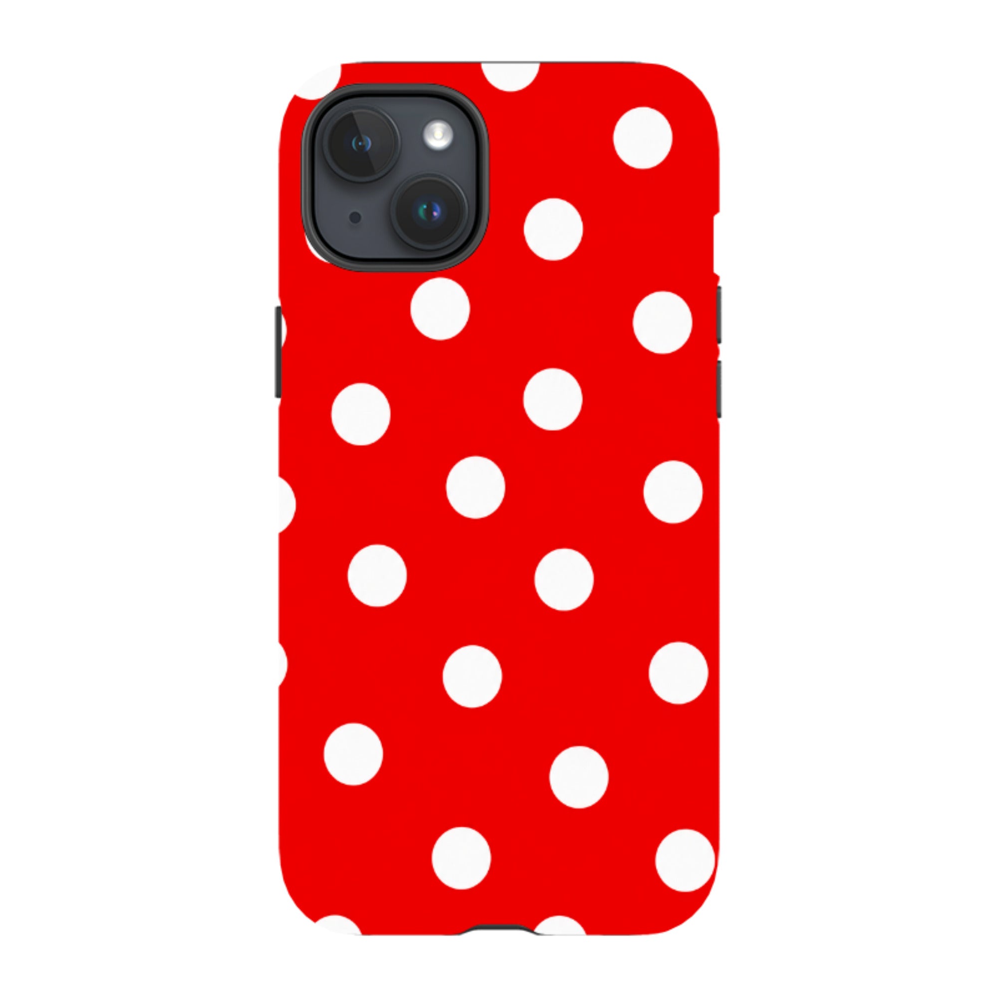 iPhone Tough Case - Red & White Polka Dot