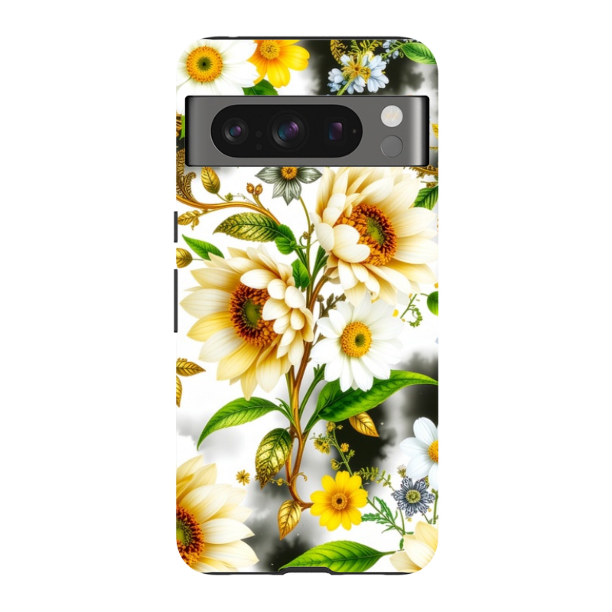 Google Tough Case - Gold Flowers