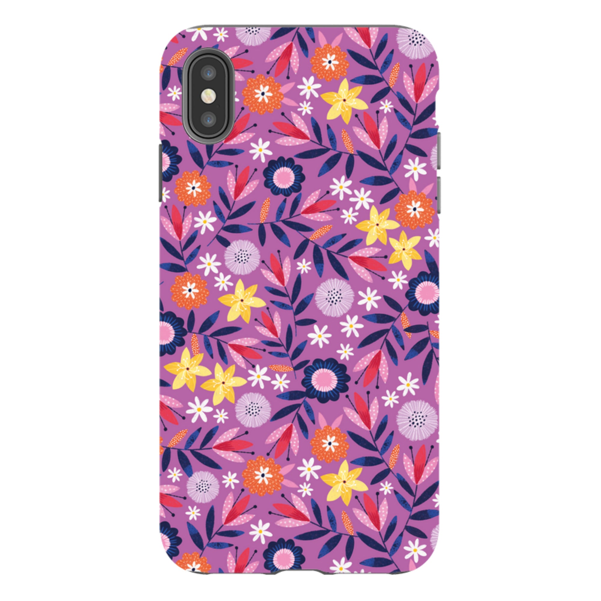 iPhone Tough Case - Scattered Flowers I By Ali Brookes