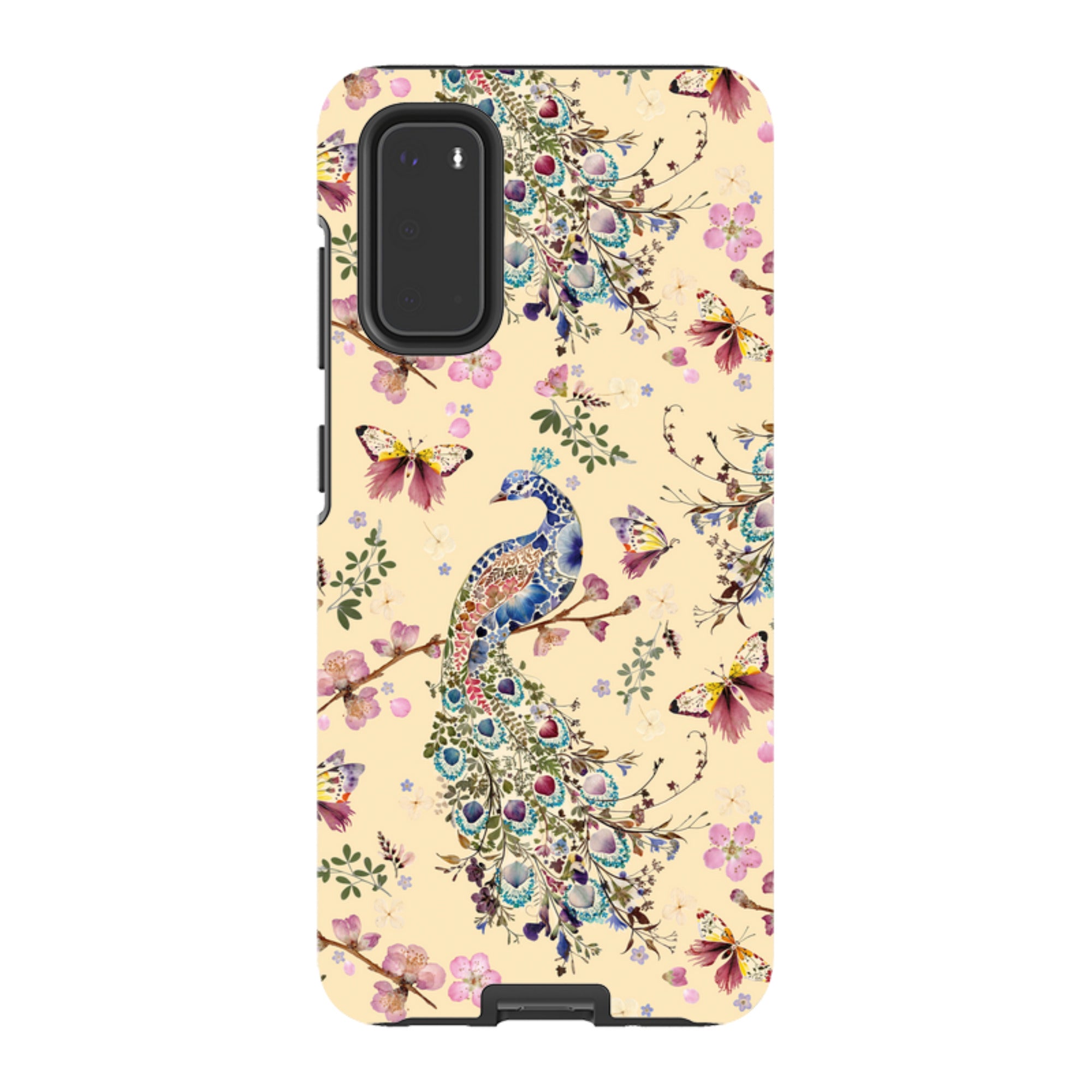 Samsung Tough Case - Peacock and Cherry Blossoms Lilly By Helen Ahpornsiri