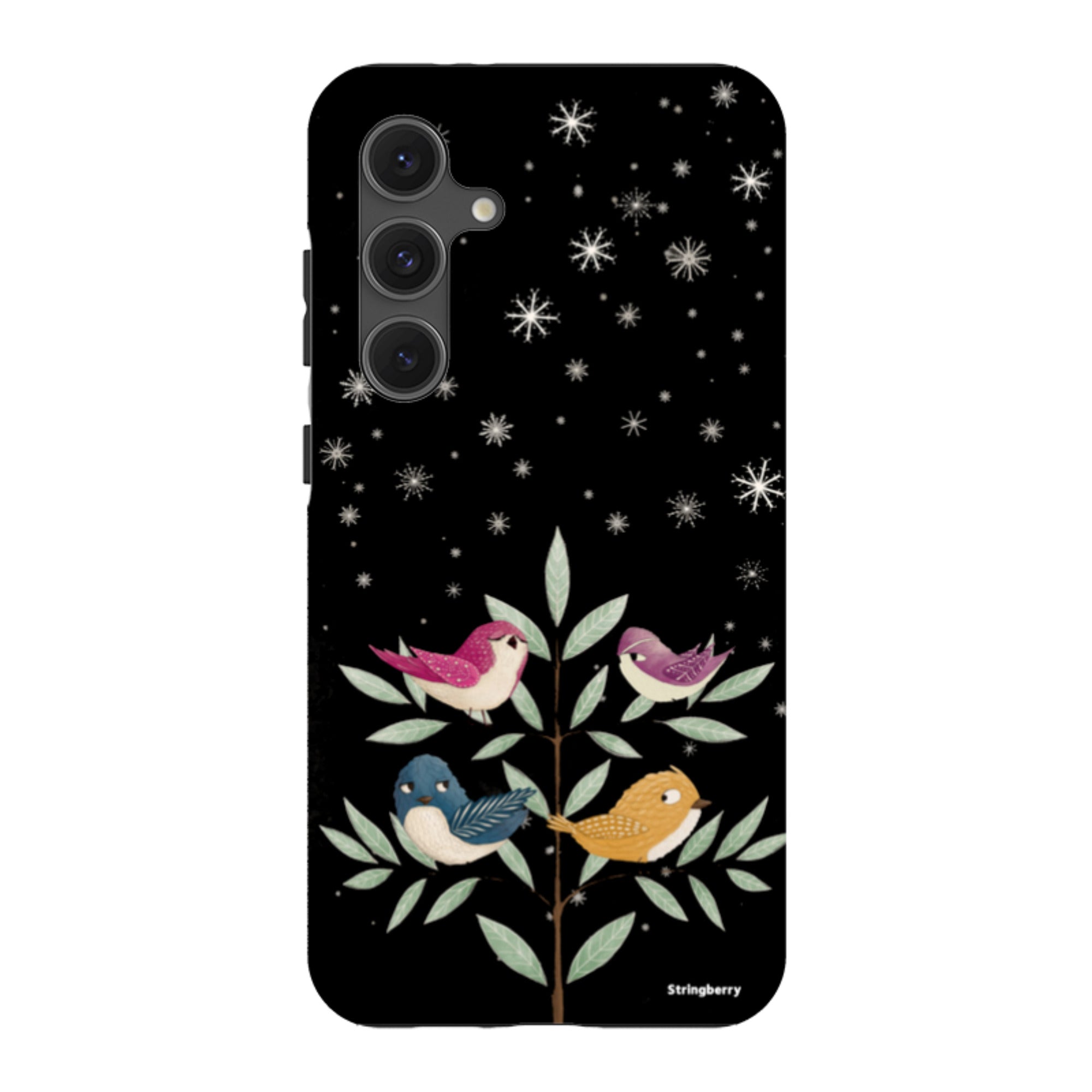 Samsung Tough Case - Garden Birds Black By Maja Lindberg