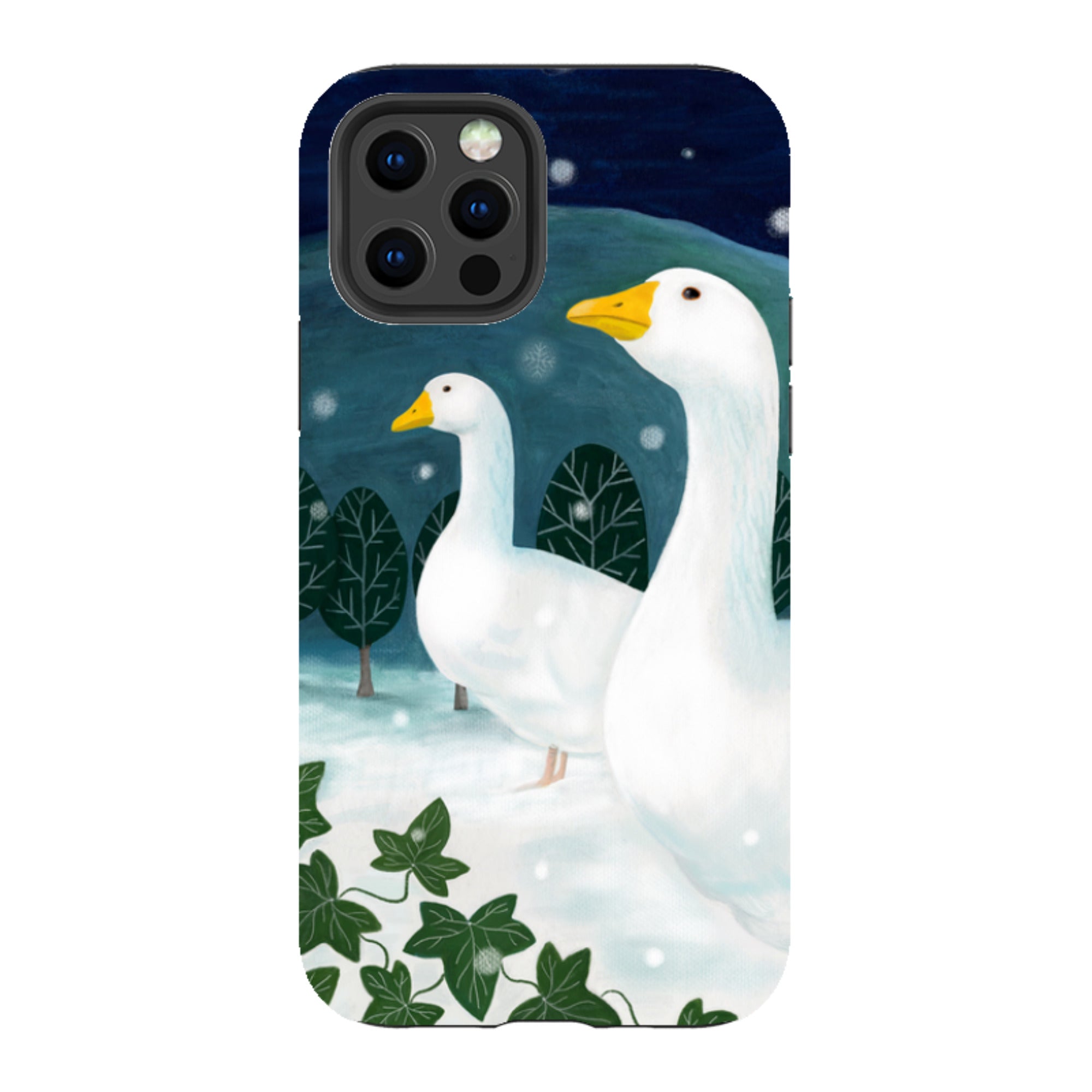 iPhone Tough Case - Winter Geese By Bex Parkin