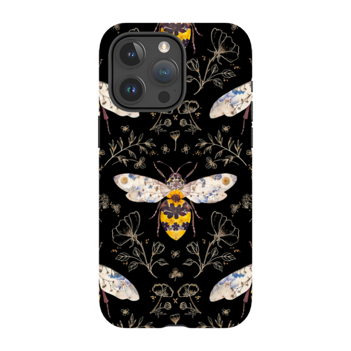 iPhone Tough Case - Midnight Bumble Bee By Helen Ahpornsiri