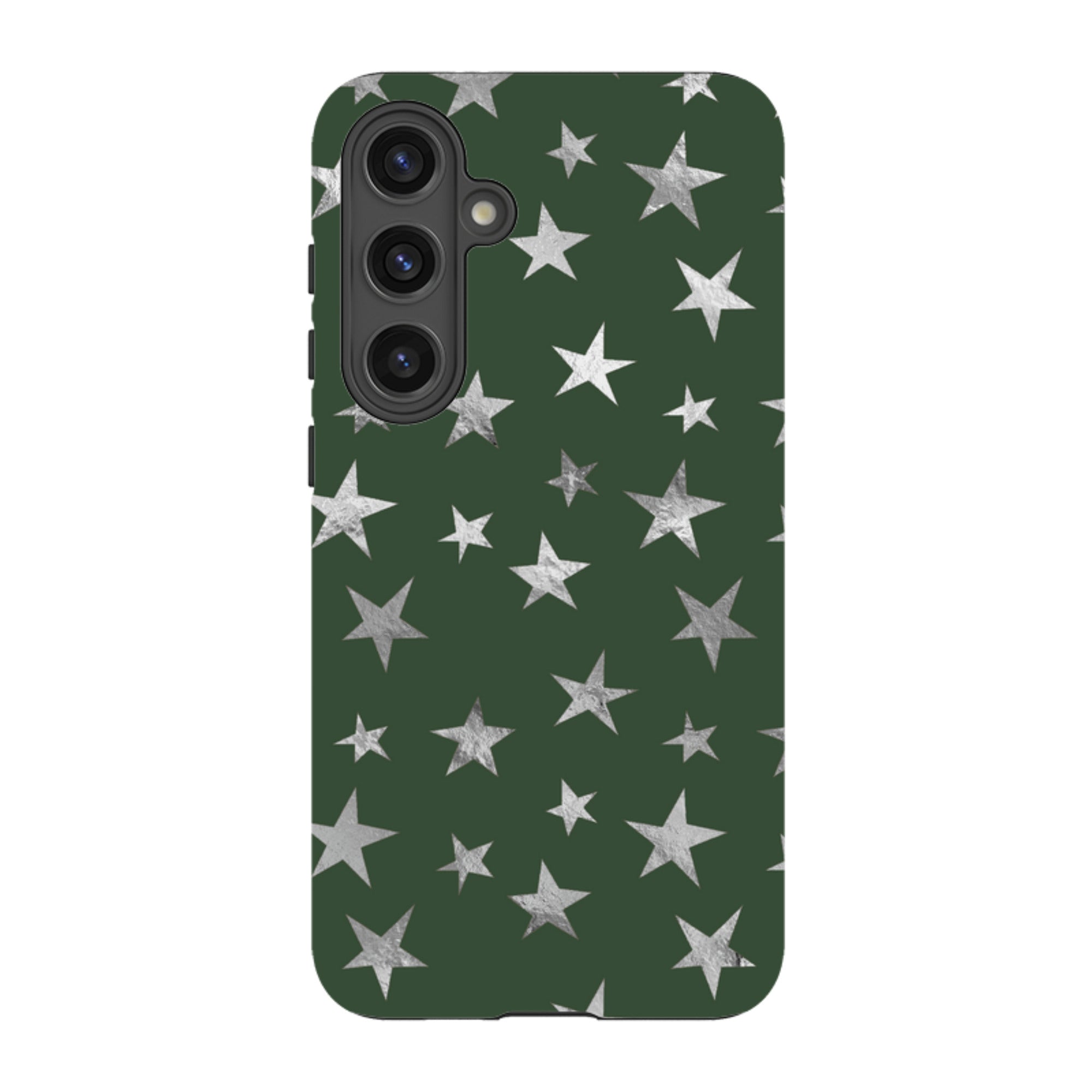 Samsung Tough Case - Green and Silver Stars