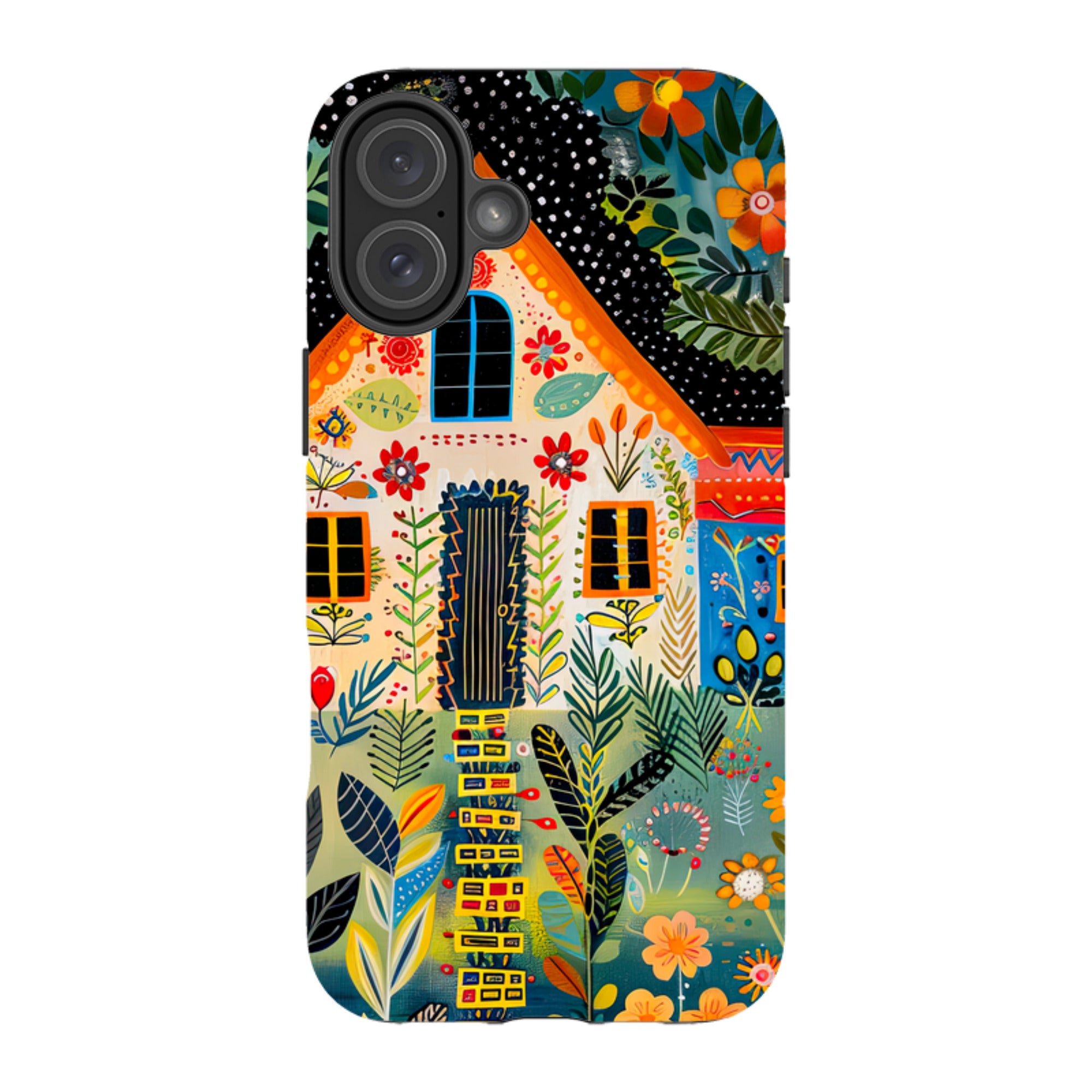 iPhone MagSafe Tough Case - Folk Art House II