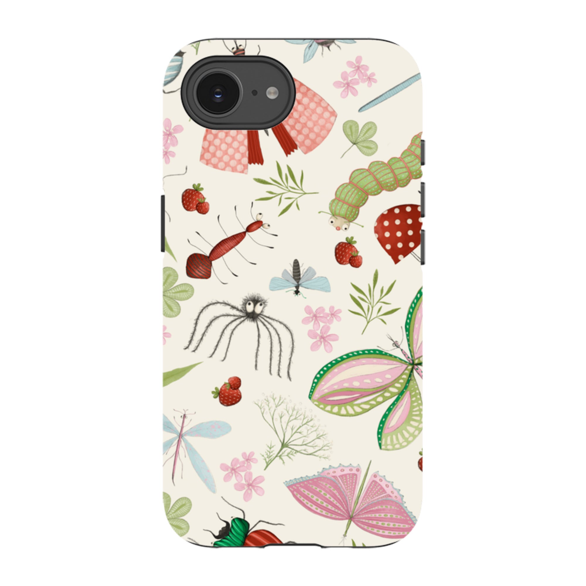 iPhone Tough Case - Insects Pattern By Maja Lindberg