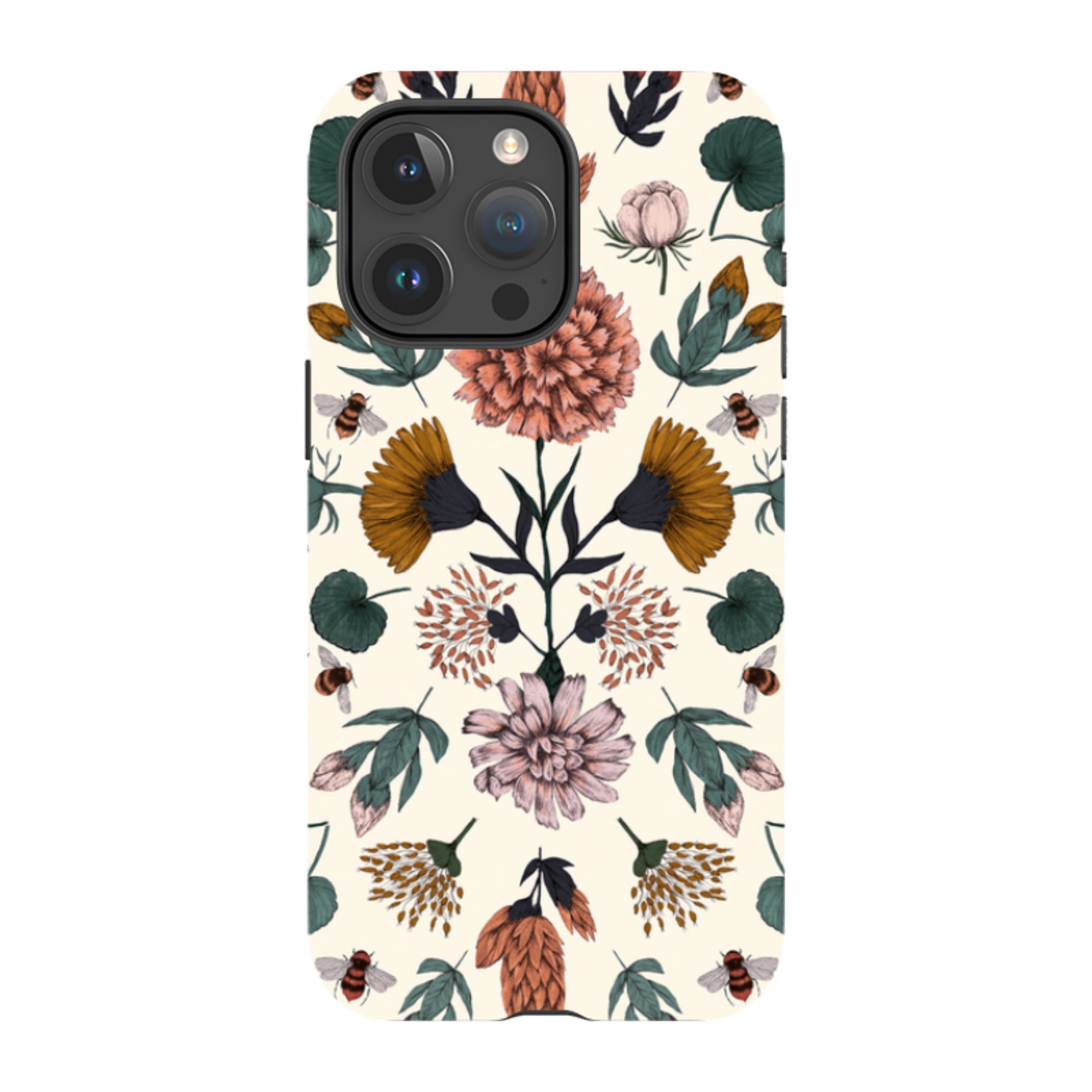 iPhone Tough Case - Floral Bees By Jade Mosinski