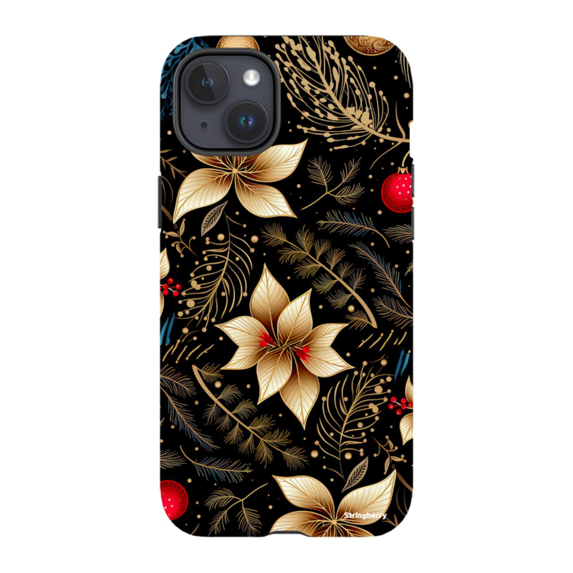 iPhone MagSafe Tough Case -  Golden Winter Floral
