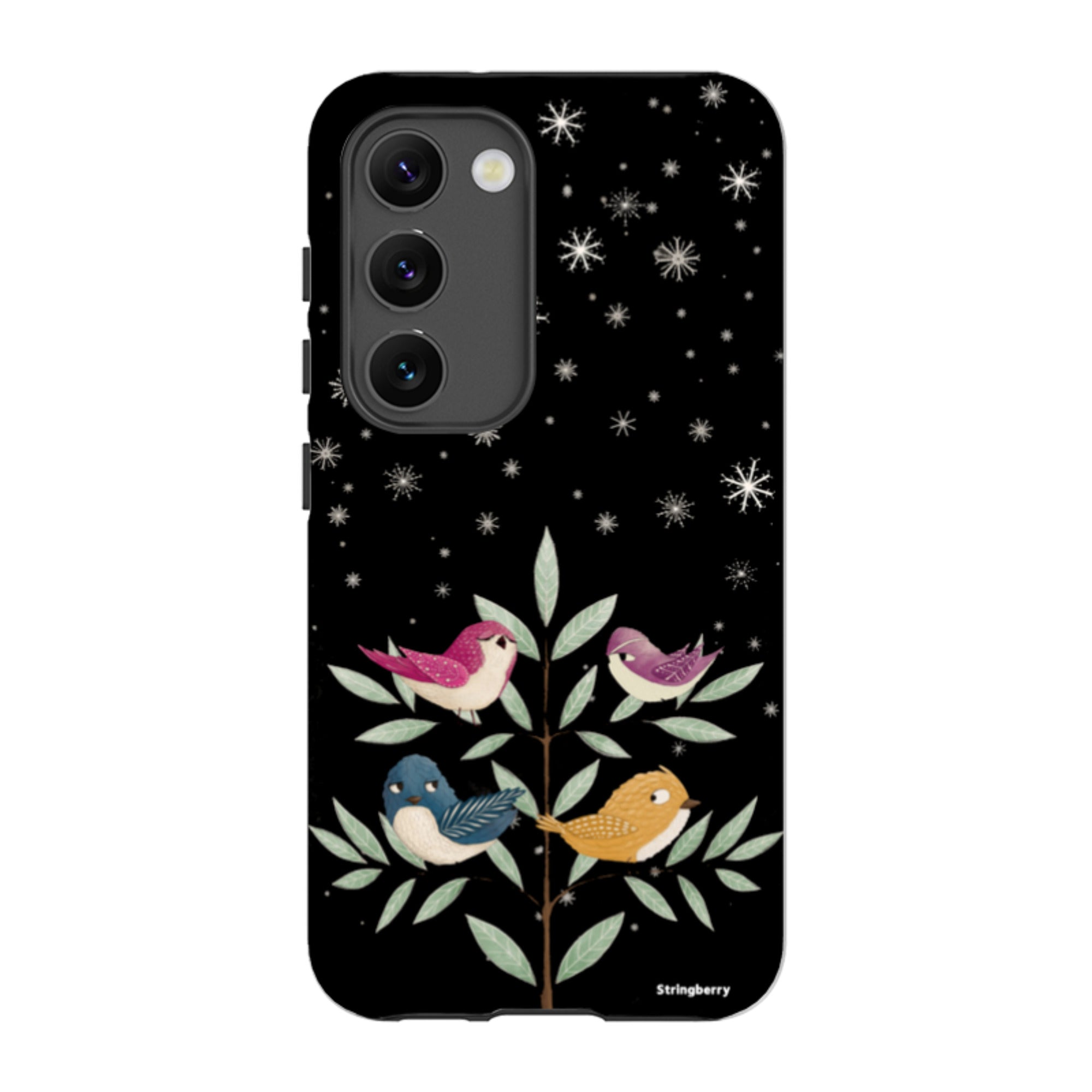 Samsung Tough Case - Garden Birds Black By Maja Lindberg