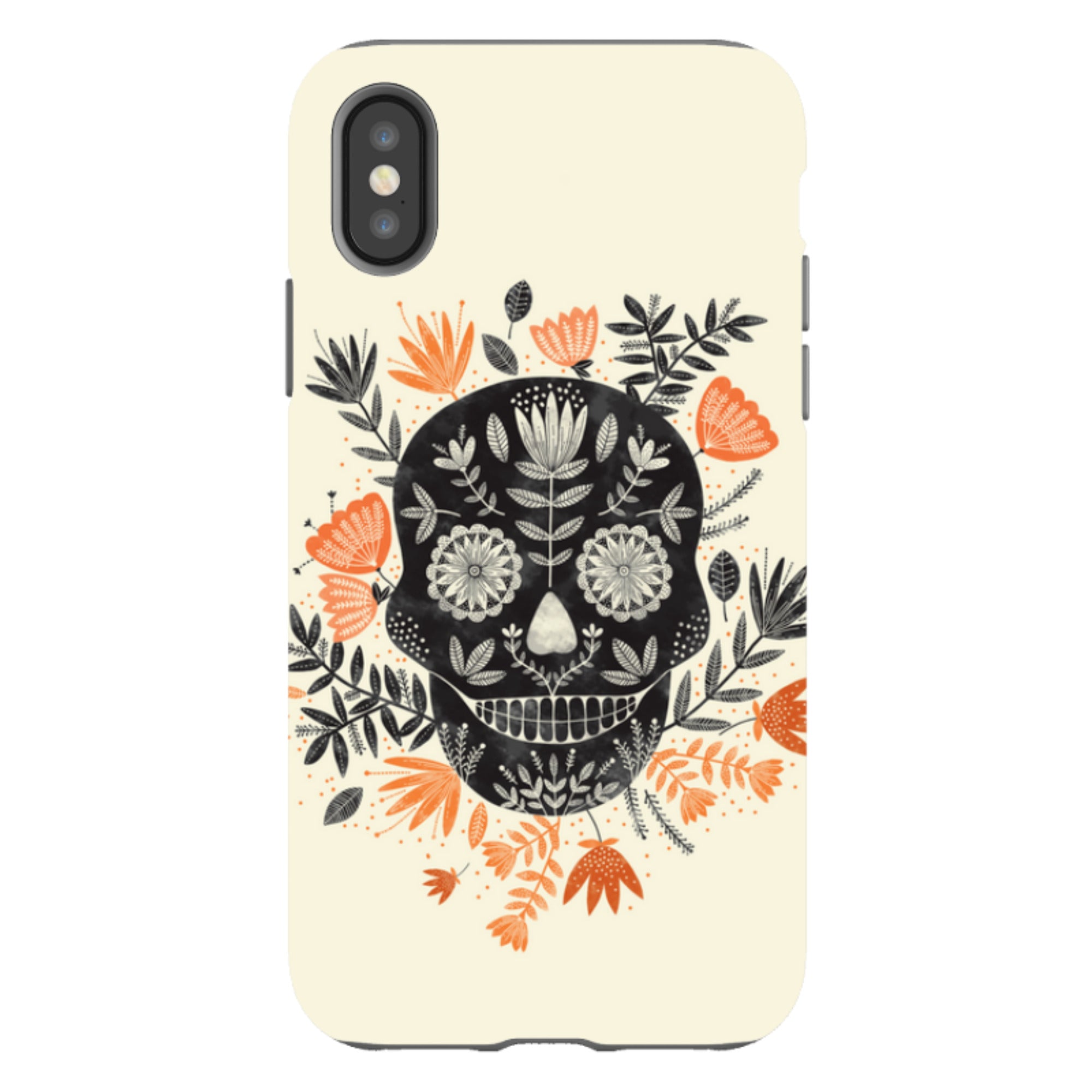 iPhone Tough Case - Sugar Skull Cream By Jade Mosinski