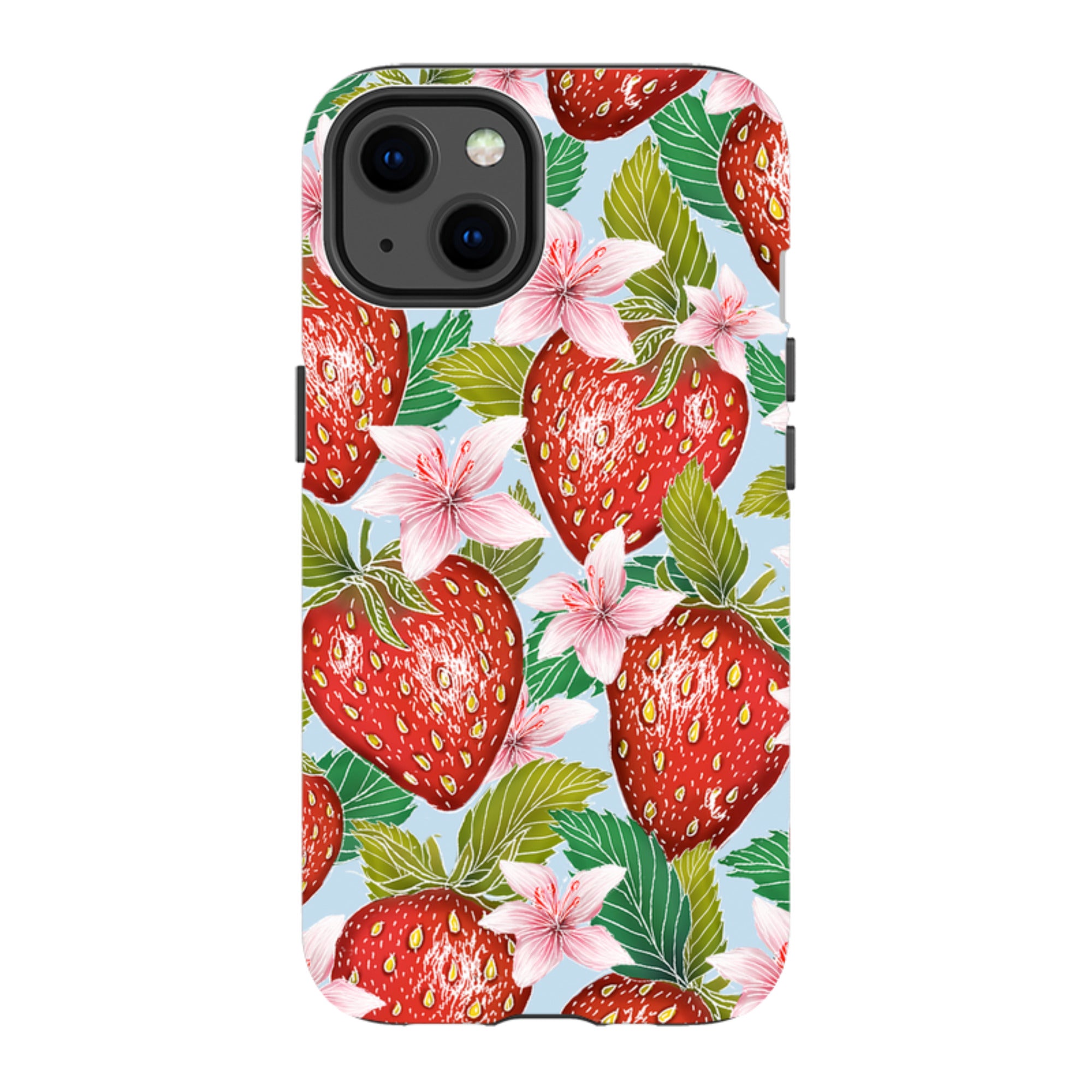 iPhone Tough Case - Blue Strawberries By Catherine Rowe