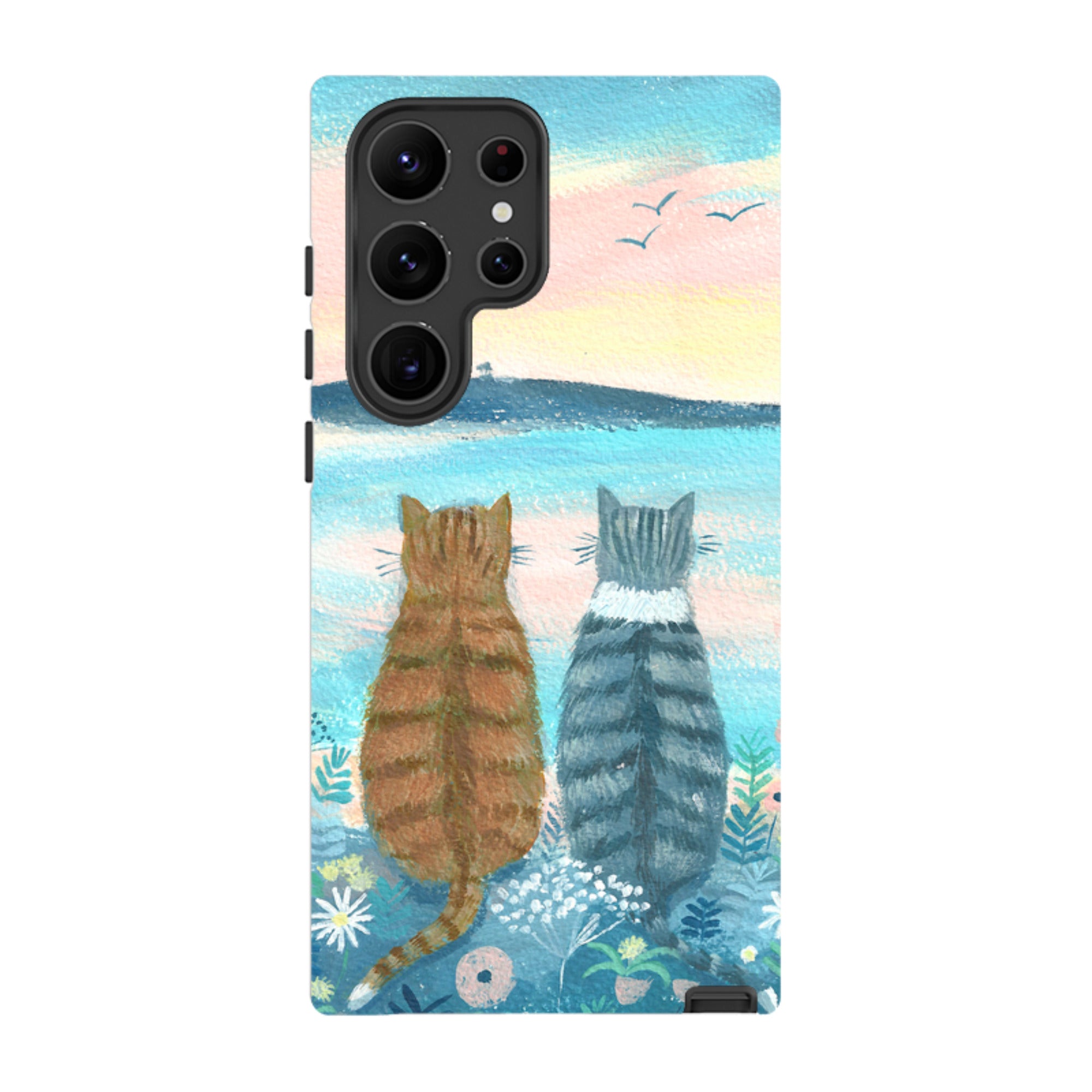 Samsung Tough Case - Sunset Cats 2 By Mary Stubberfield