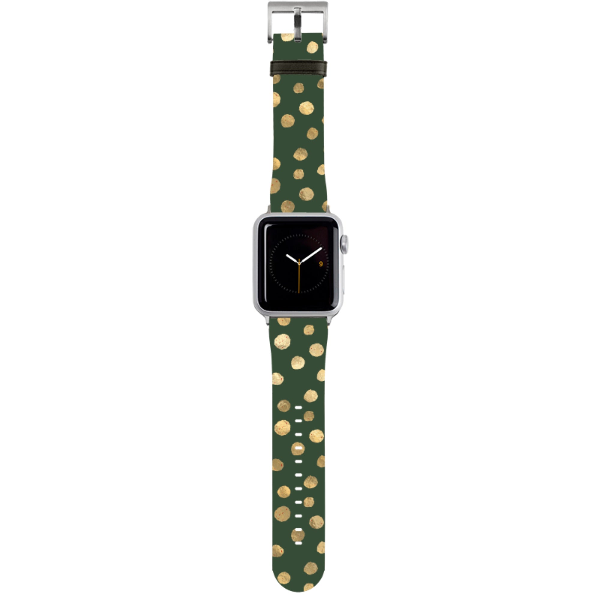 Green and Gold Dots Apple Watch Strap
