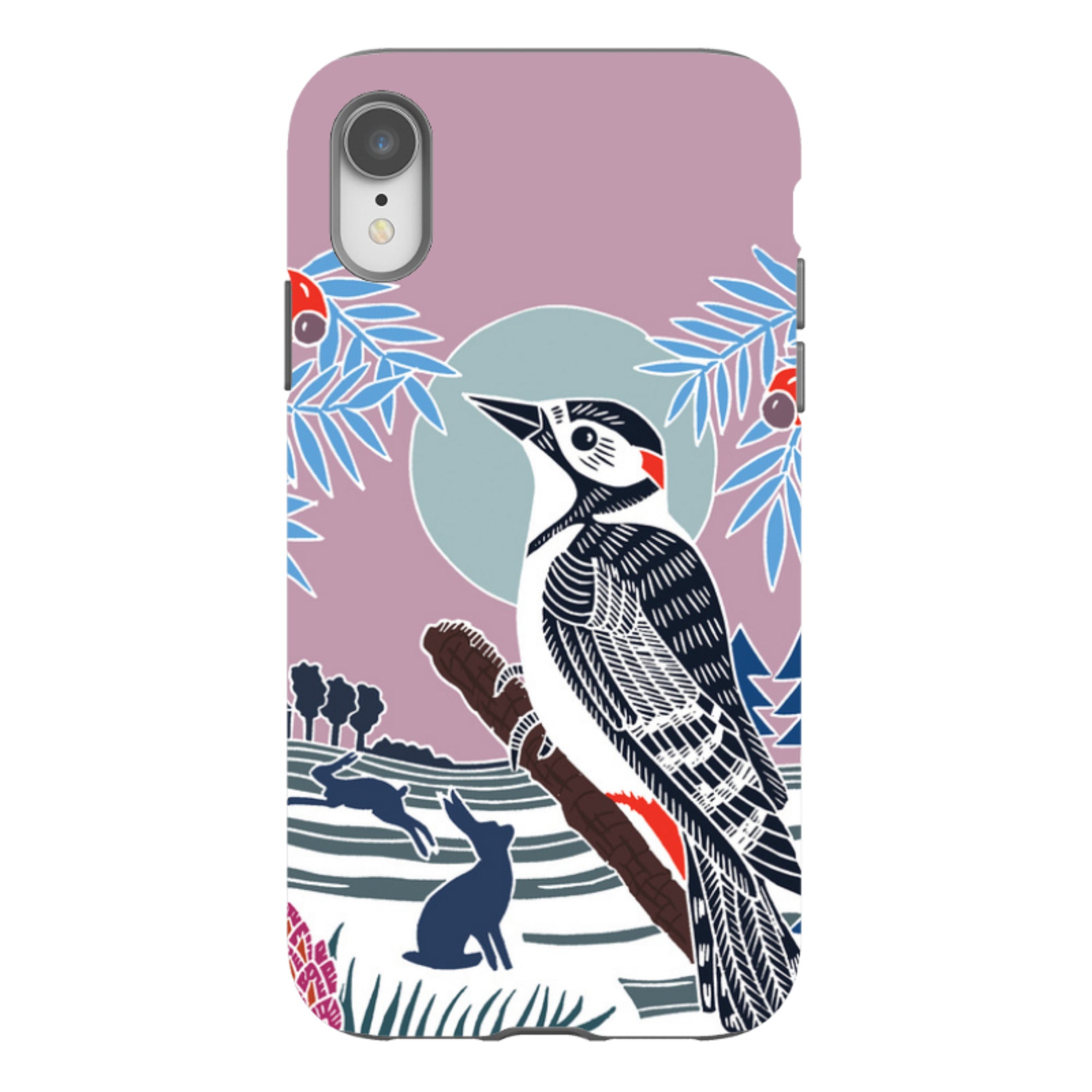iPhone Tough Case - Woodpecker Pale By Kate Heiss