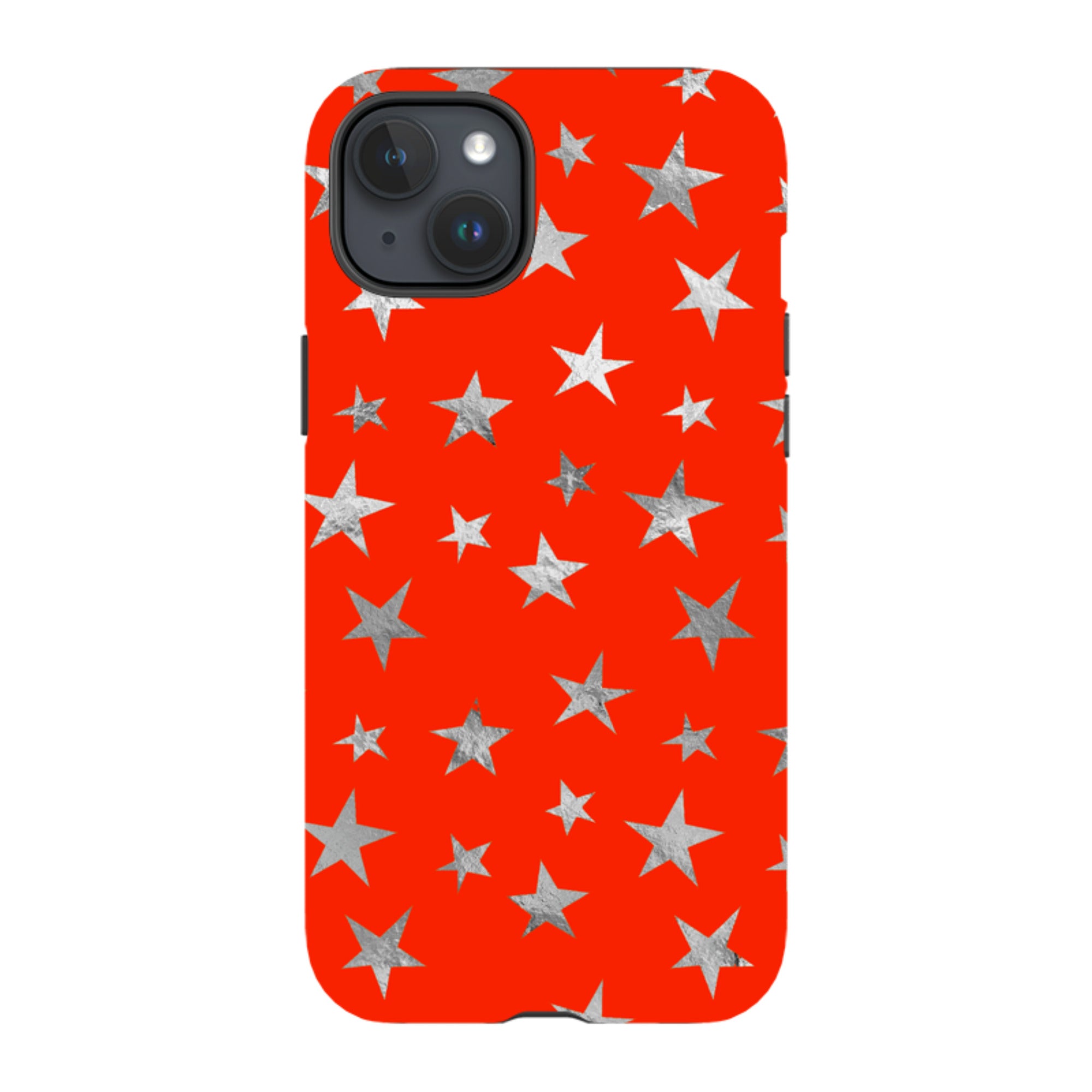 iPhone Tough Case - Red and Silver Stars