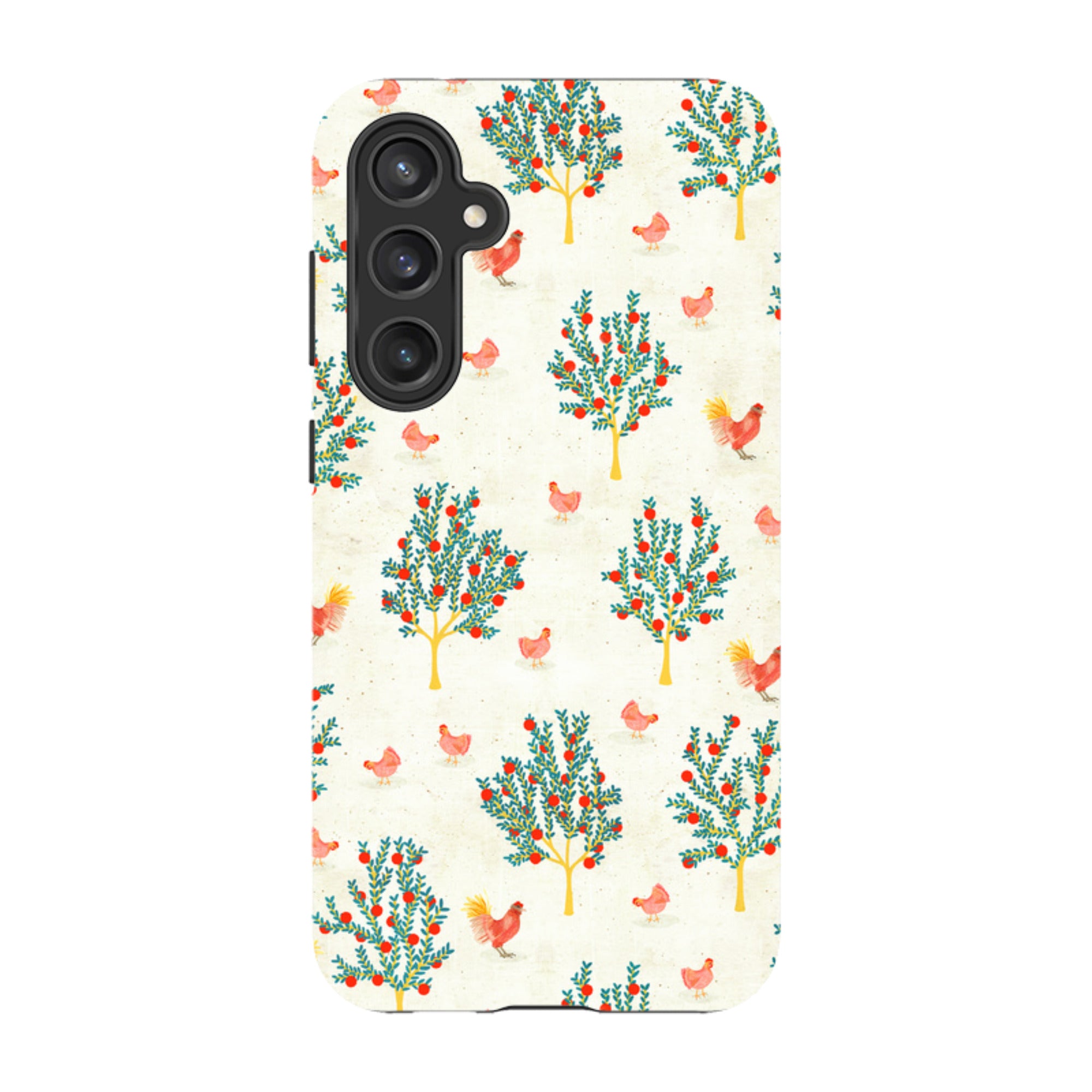 Samsung Tough Case - Apple Trees And Chickens Cream By Katherine Quinn
