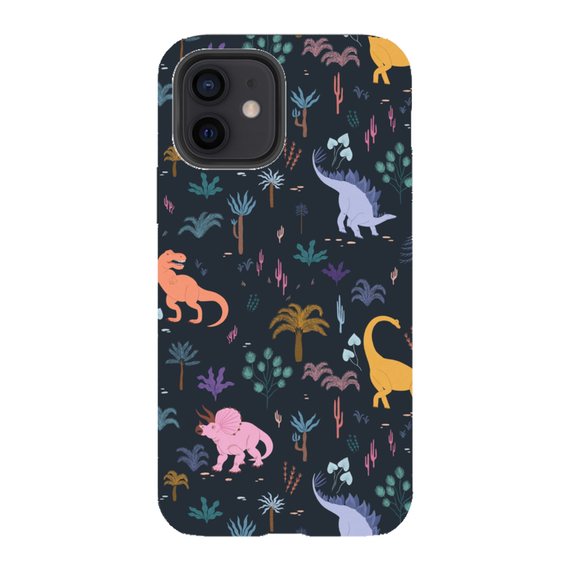 iPhone Tough Case - Dinosaur Pattern Dark By Meghann Rader