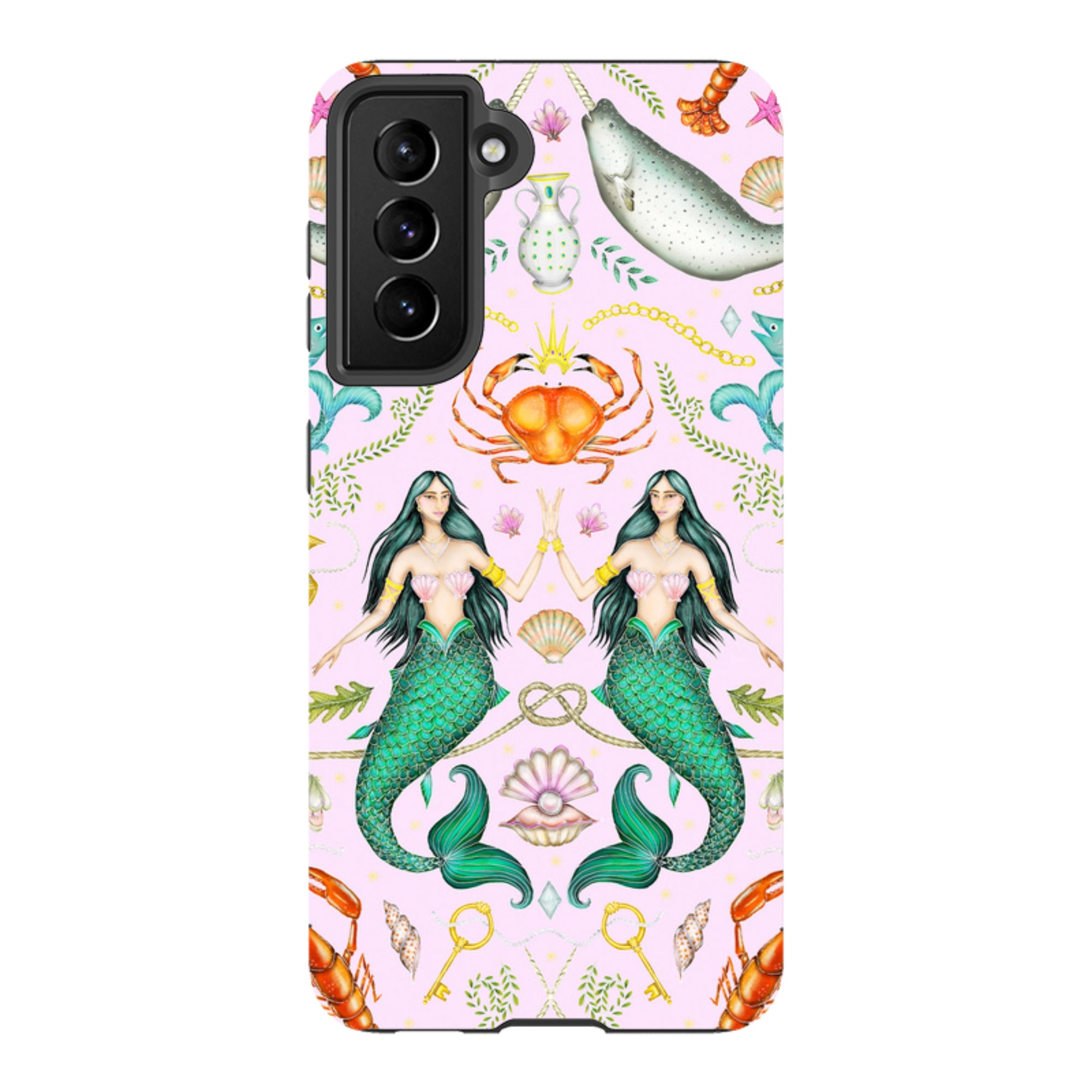 Samsung Tough Case - Tritons Treasure Pink By Catherine Rowe