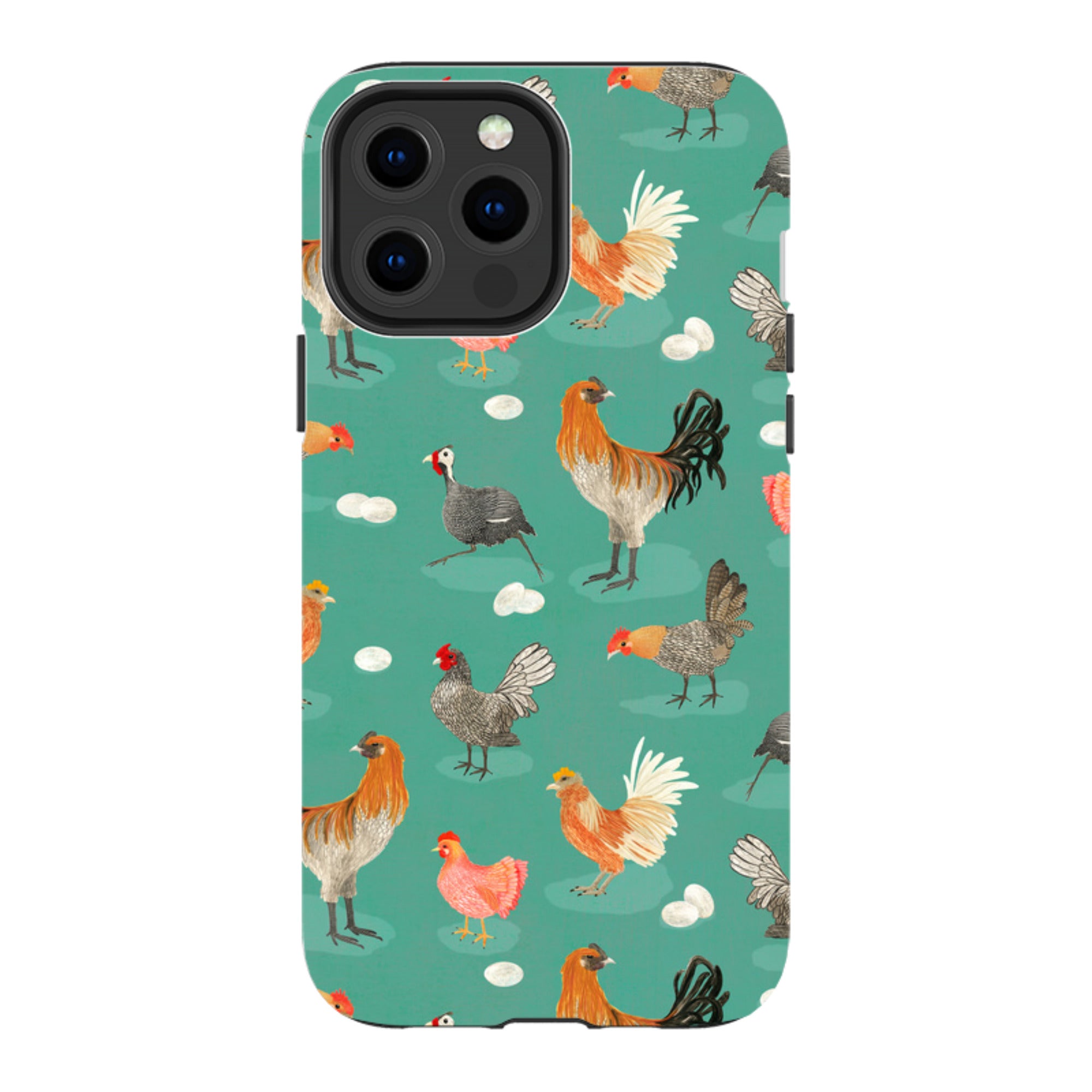 iPhone MagSafe Tough Case - Chicken Teal By Katherine Quinn